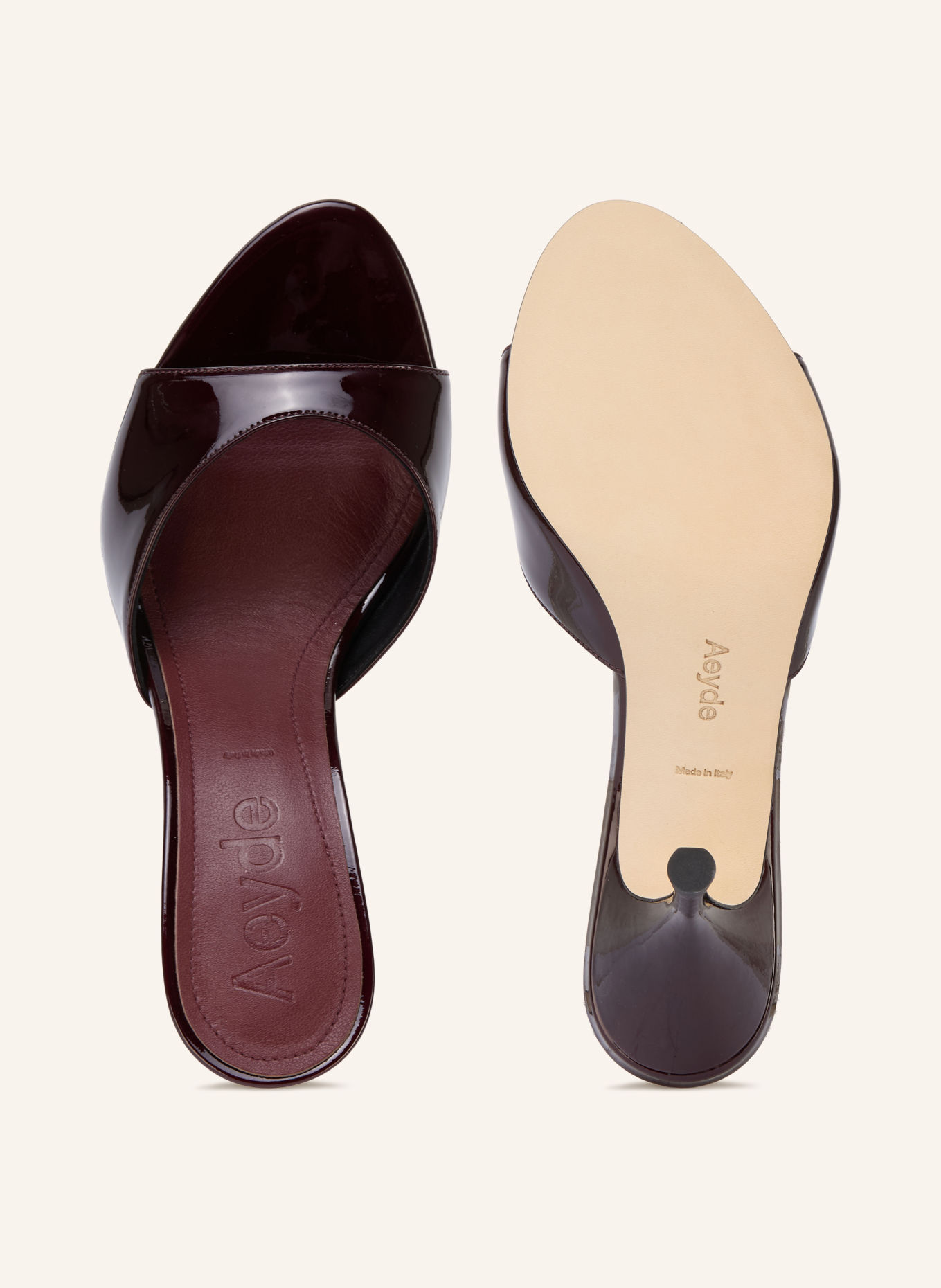Aeyde Lack-Mules SAMIA: SCHWARZ