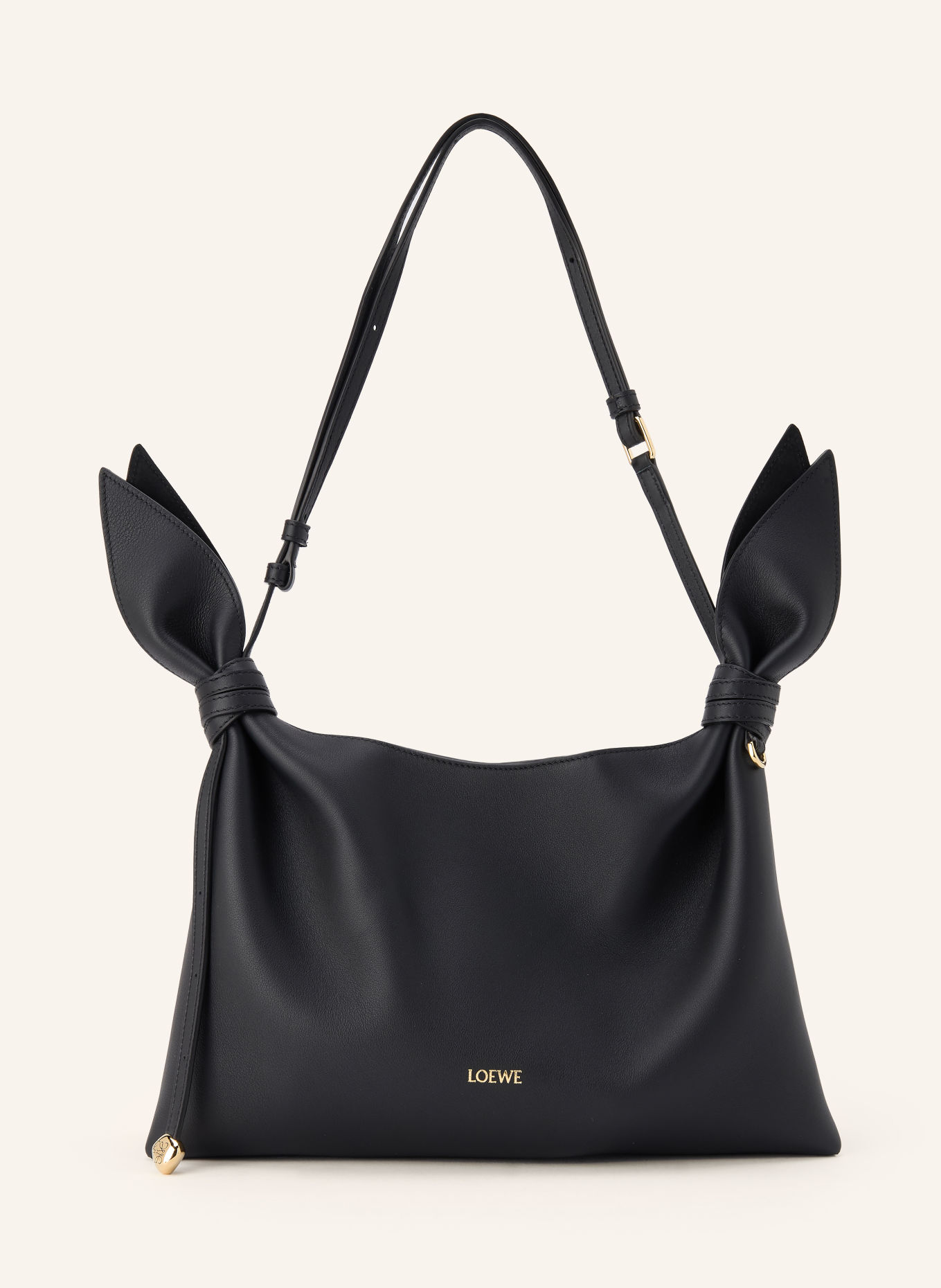 LOEWE Schultertasche SCARF MEDIUM: SCHWARZ / GOLD