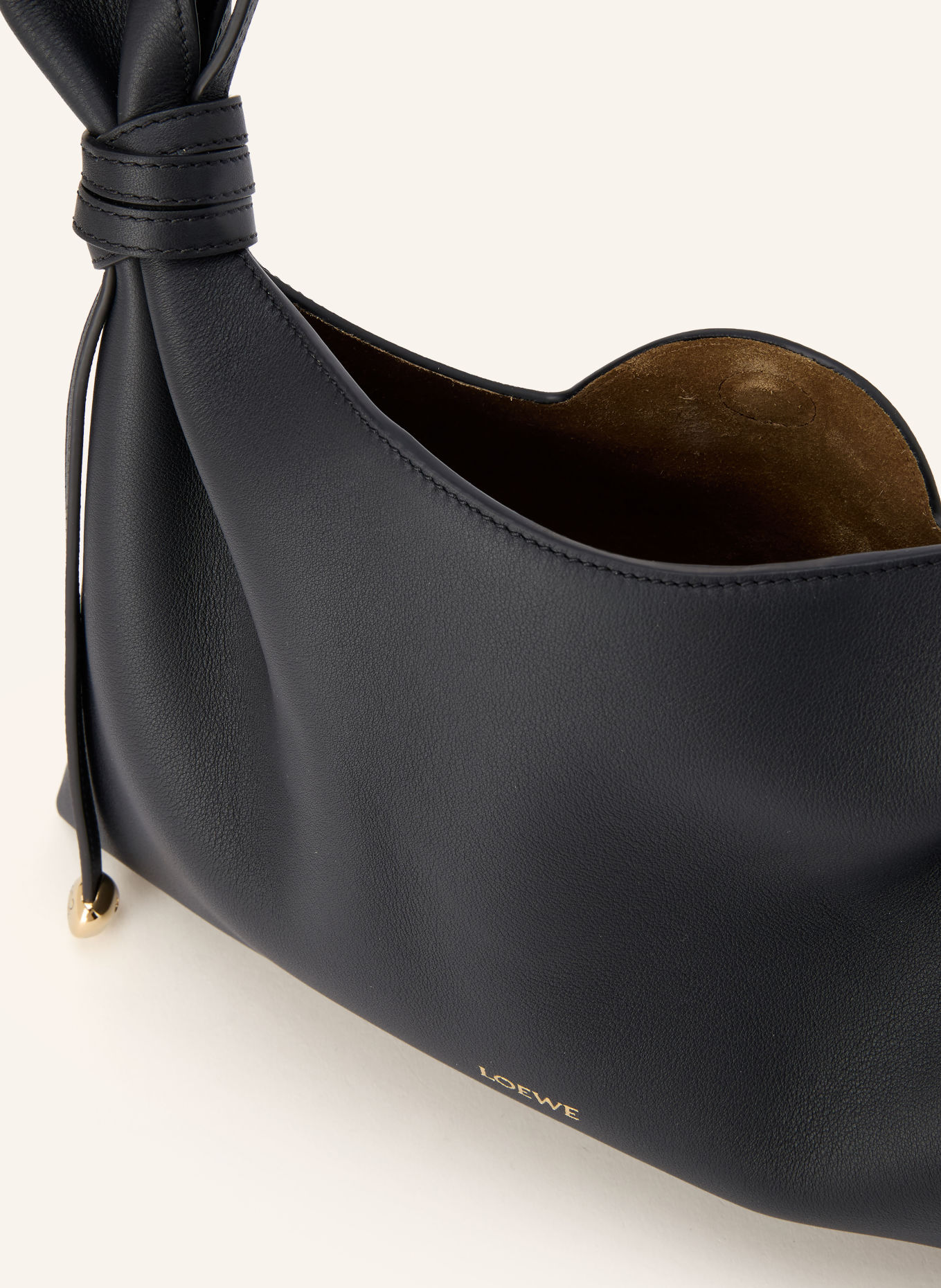 LOEWE Schultertasche SCARF MEDIUM: SCHWARZ / GOLD
