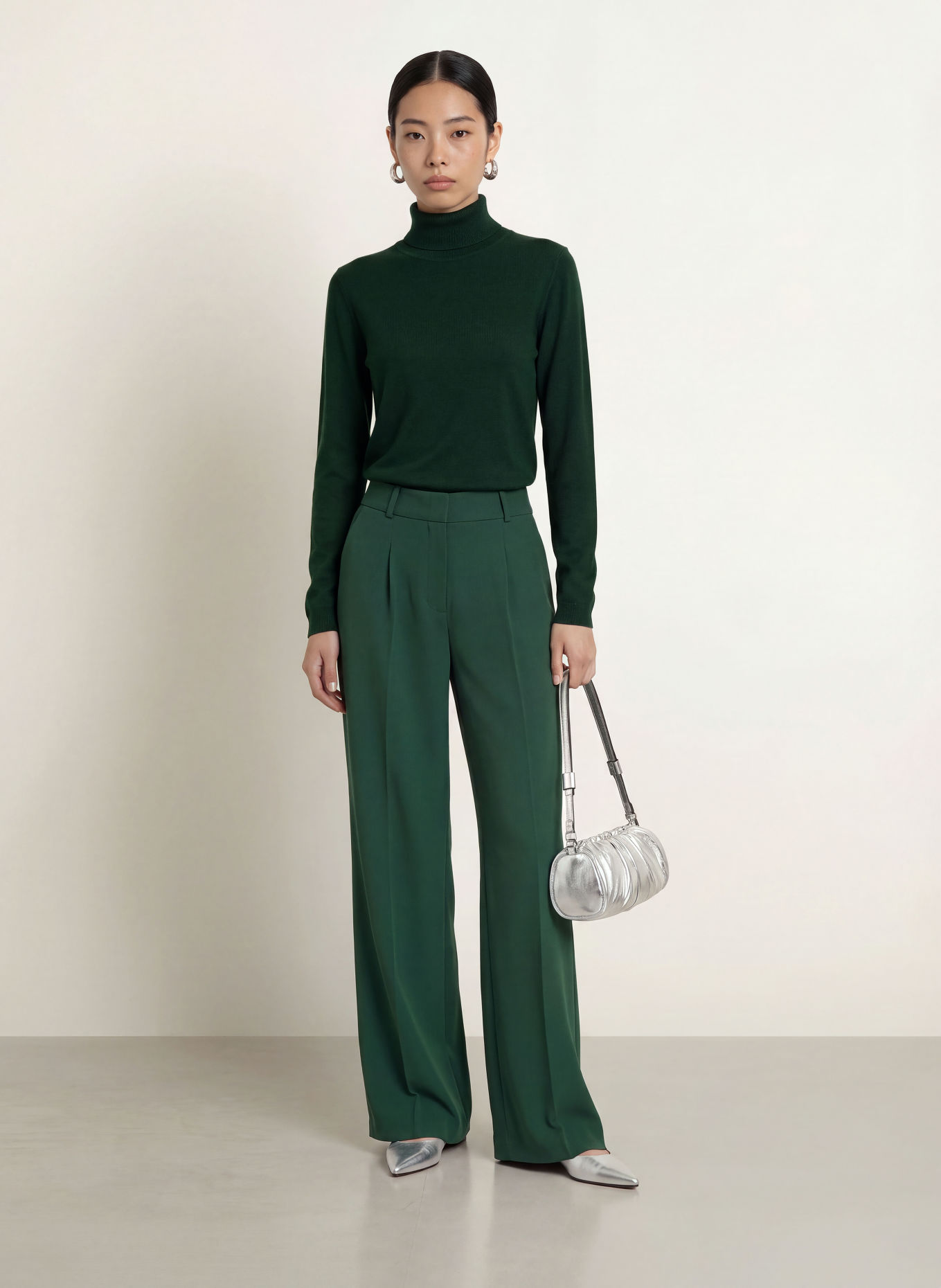 MORE & MORE Turtleneck sweater: DARK GREEN
