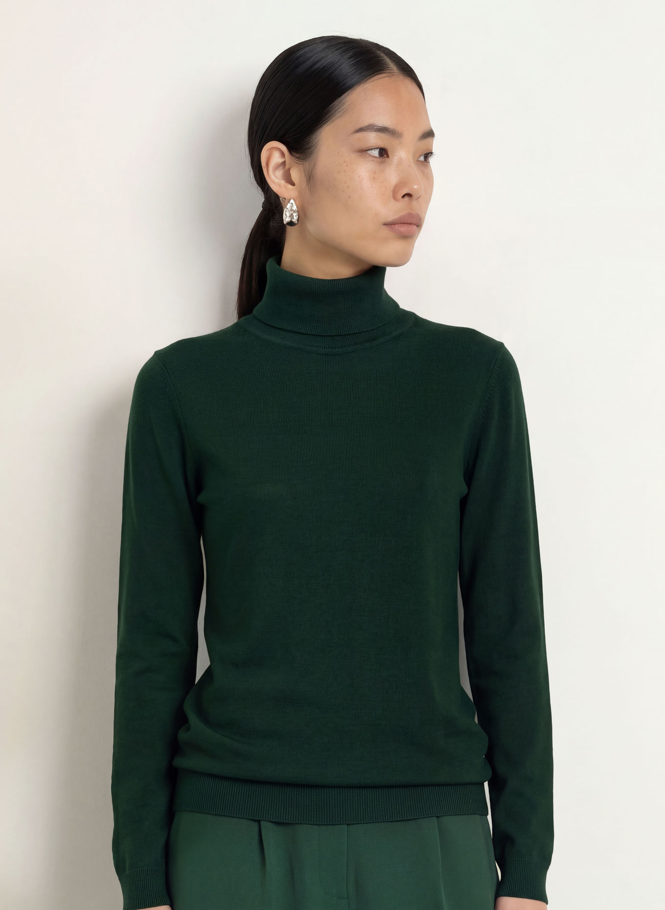 MORE & MORE Turtleneck sweater: DARK GREEN