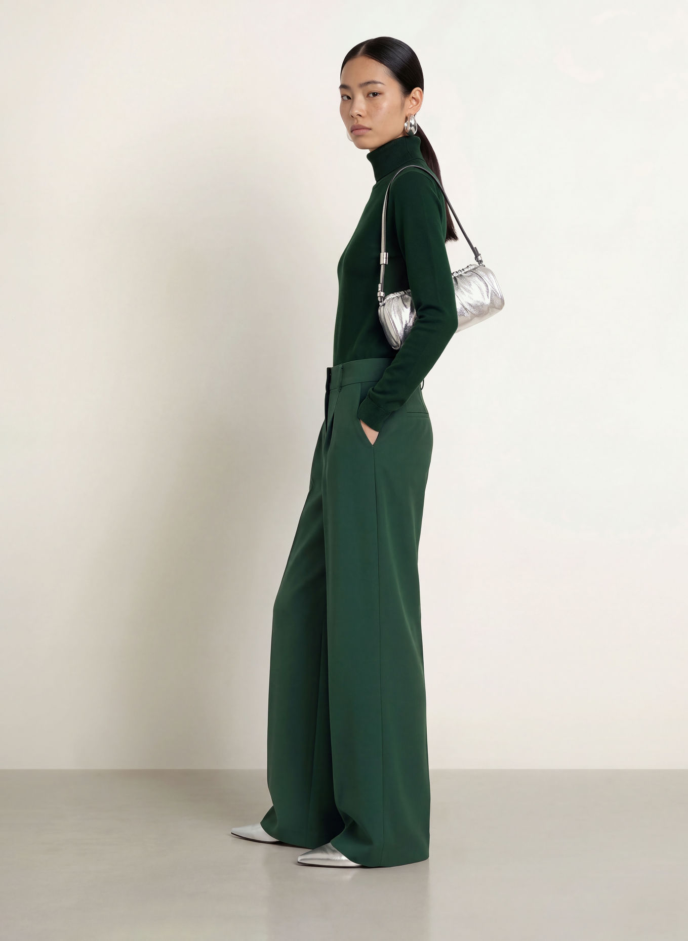 MORE & MORE Turtleneck sweater: DARK GREEN