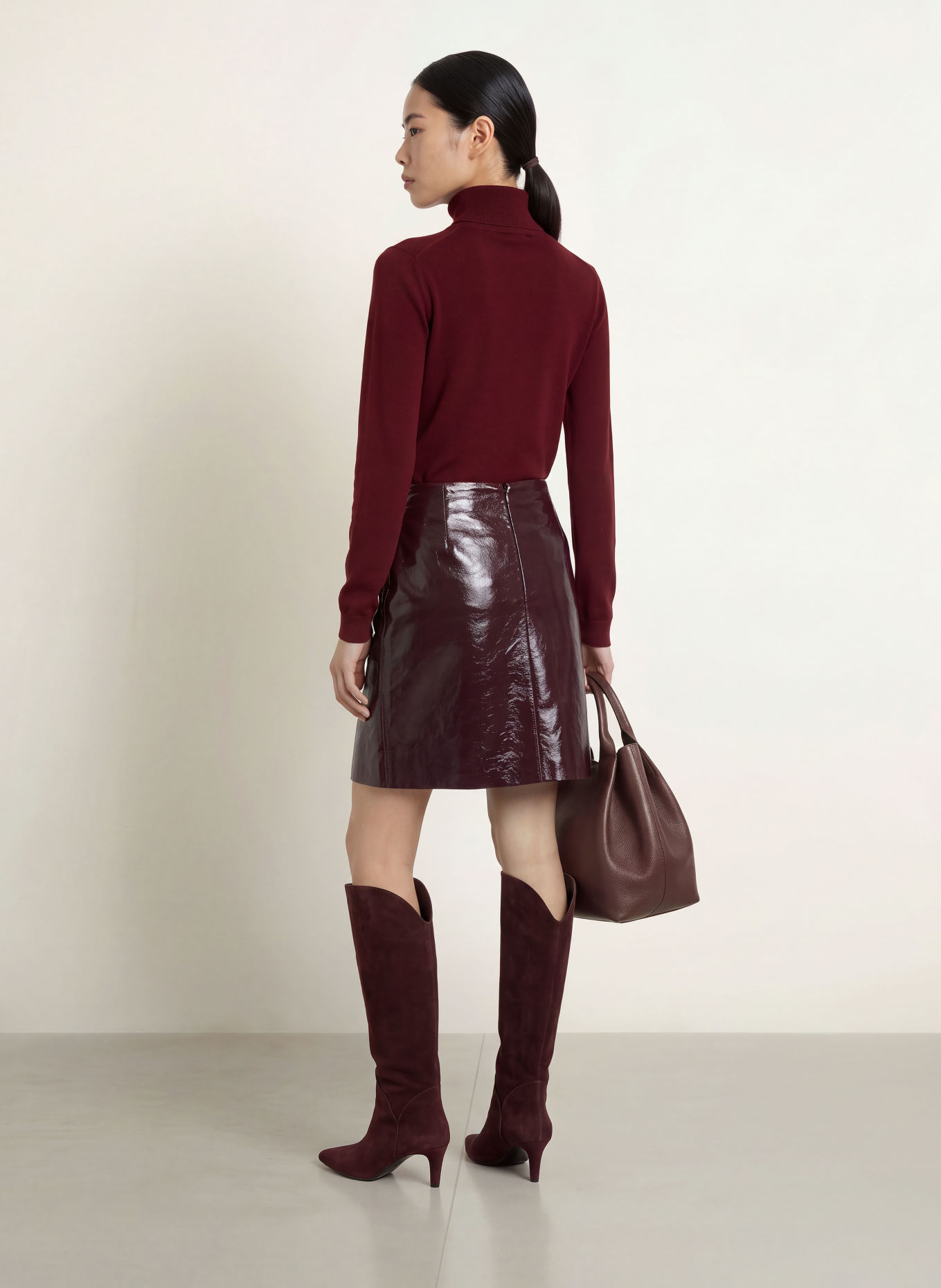 MORE & MORE Turtleneck sweater: DARK RED