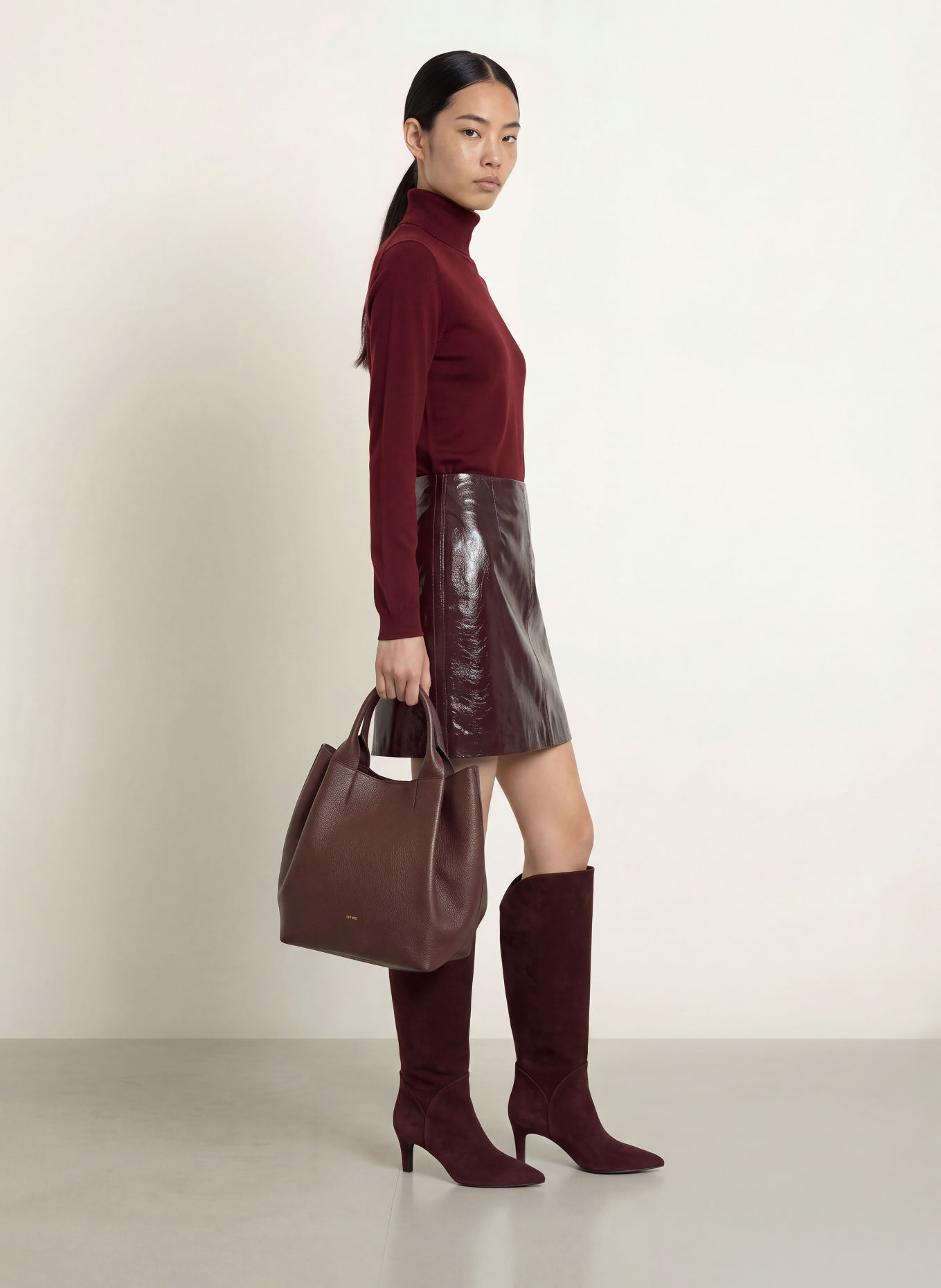 MORE & MORE Turtleneck sweater: DARK RED