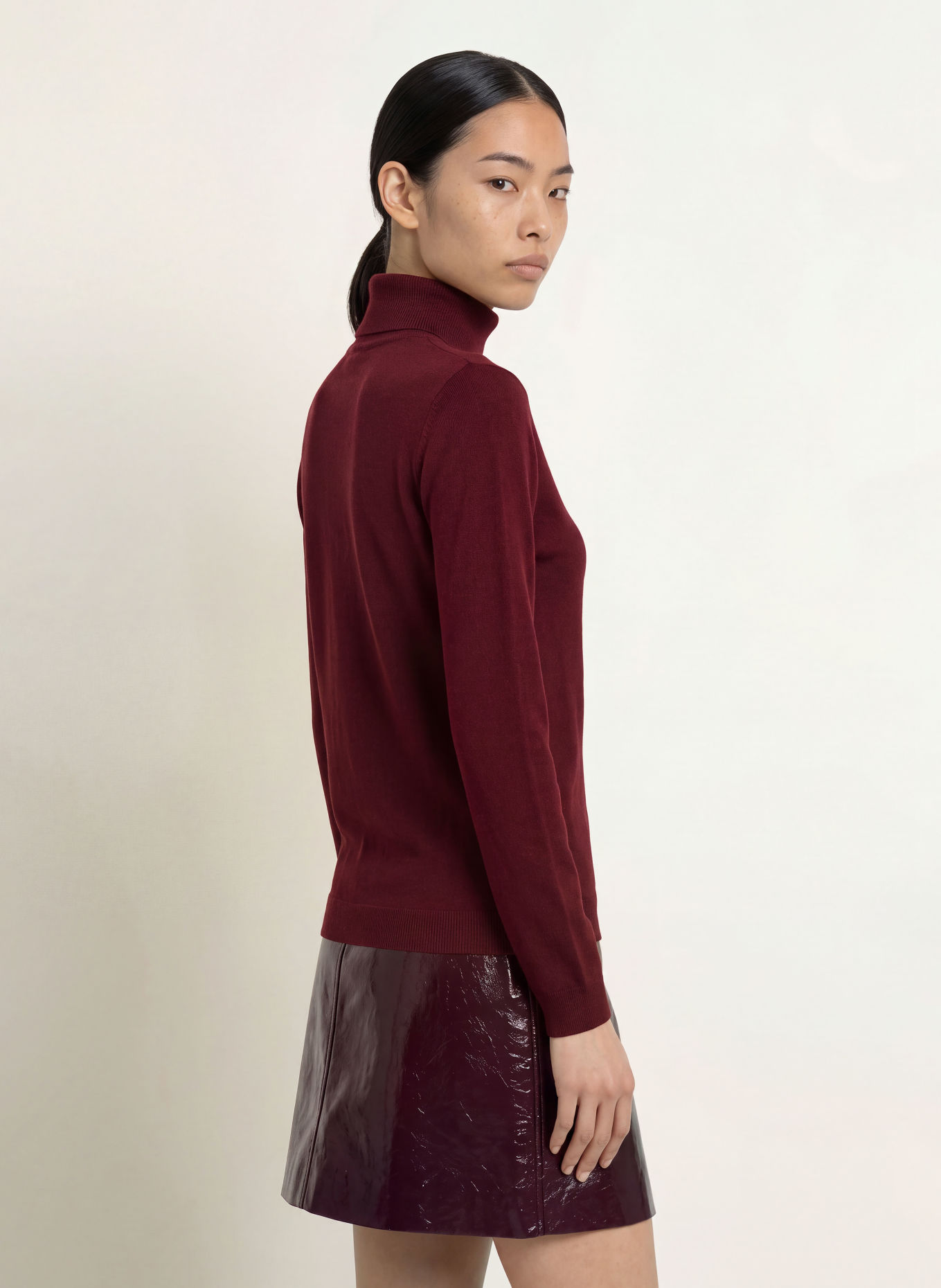 MORE & MORE Turtleneck sweater: DARK RED
