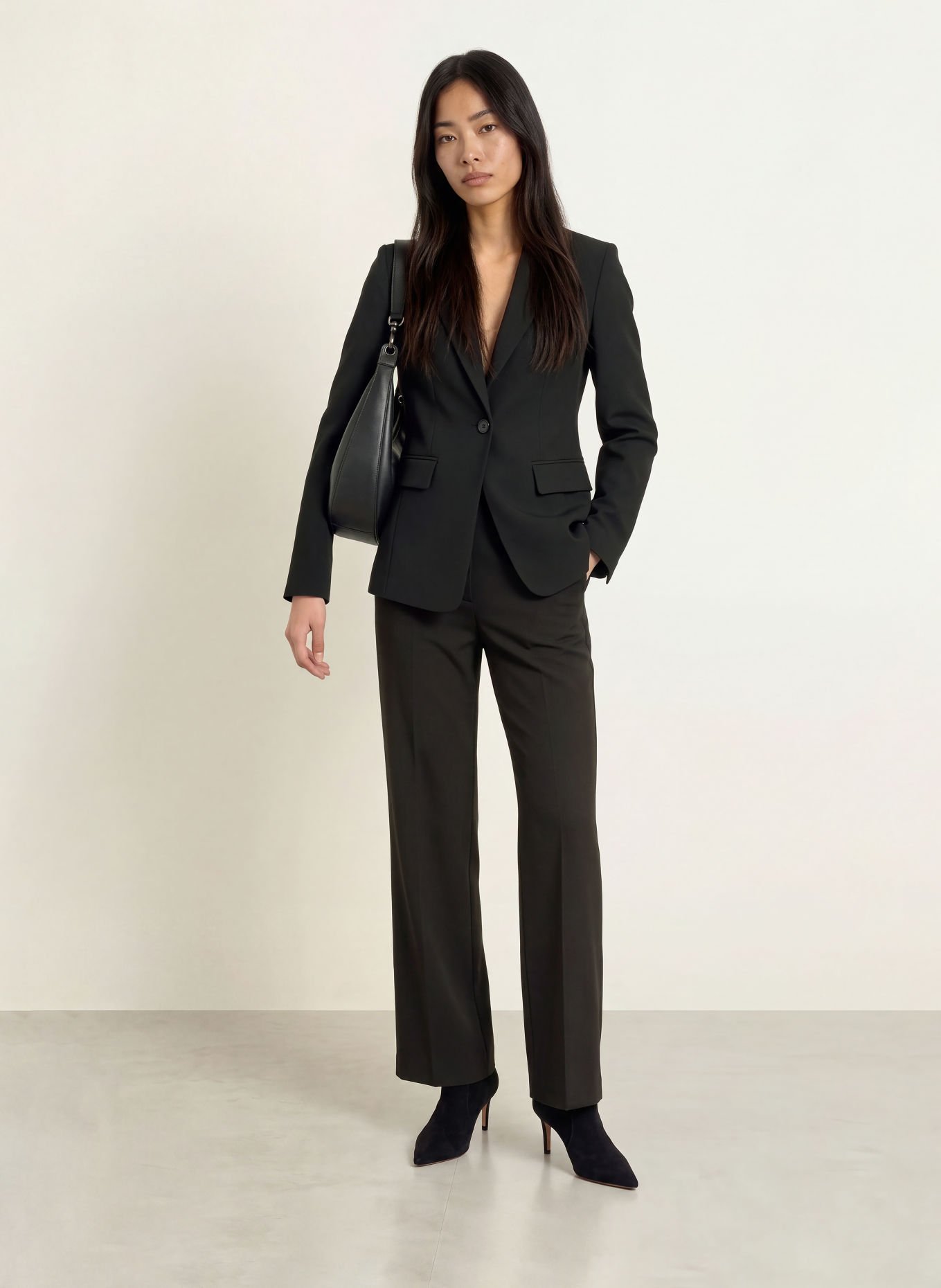 MORE & MORE Marlenehose: SCHWARZ