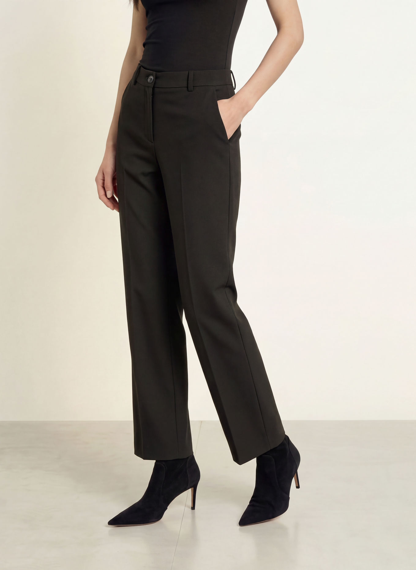 MORE & MORE Marlenehose: SCHWARZ