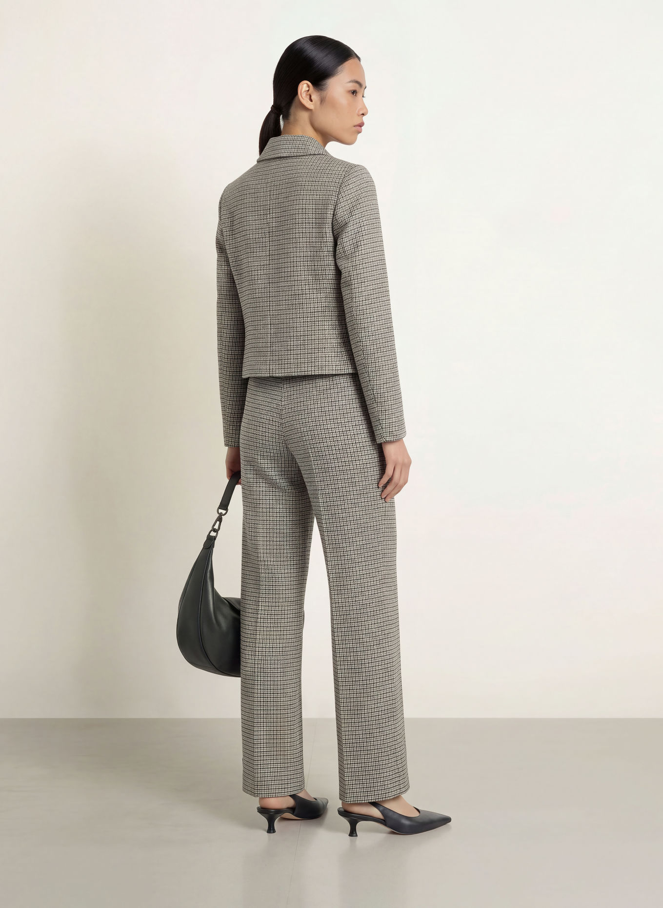 MORE & MORE Pantalon palazzo en jersey: BEIGE / GRIS / NOIR