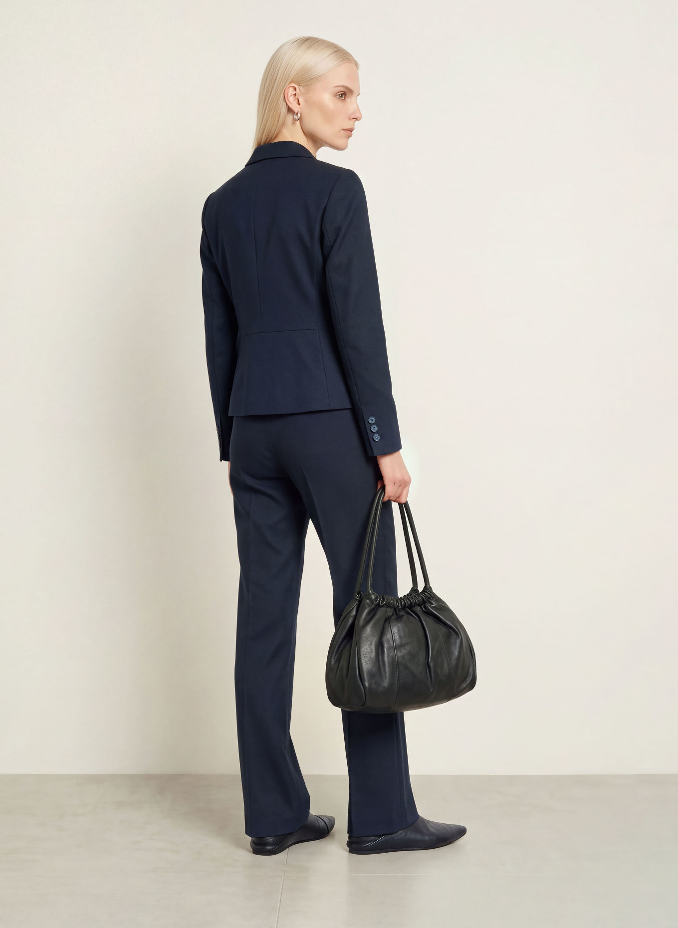 MORE & MORE Marlenehose: DUNKELBLAU