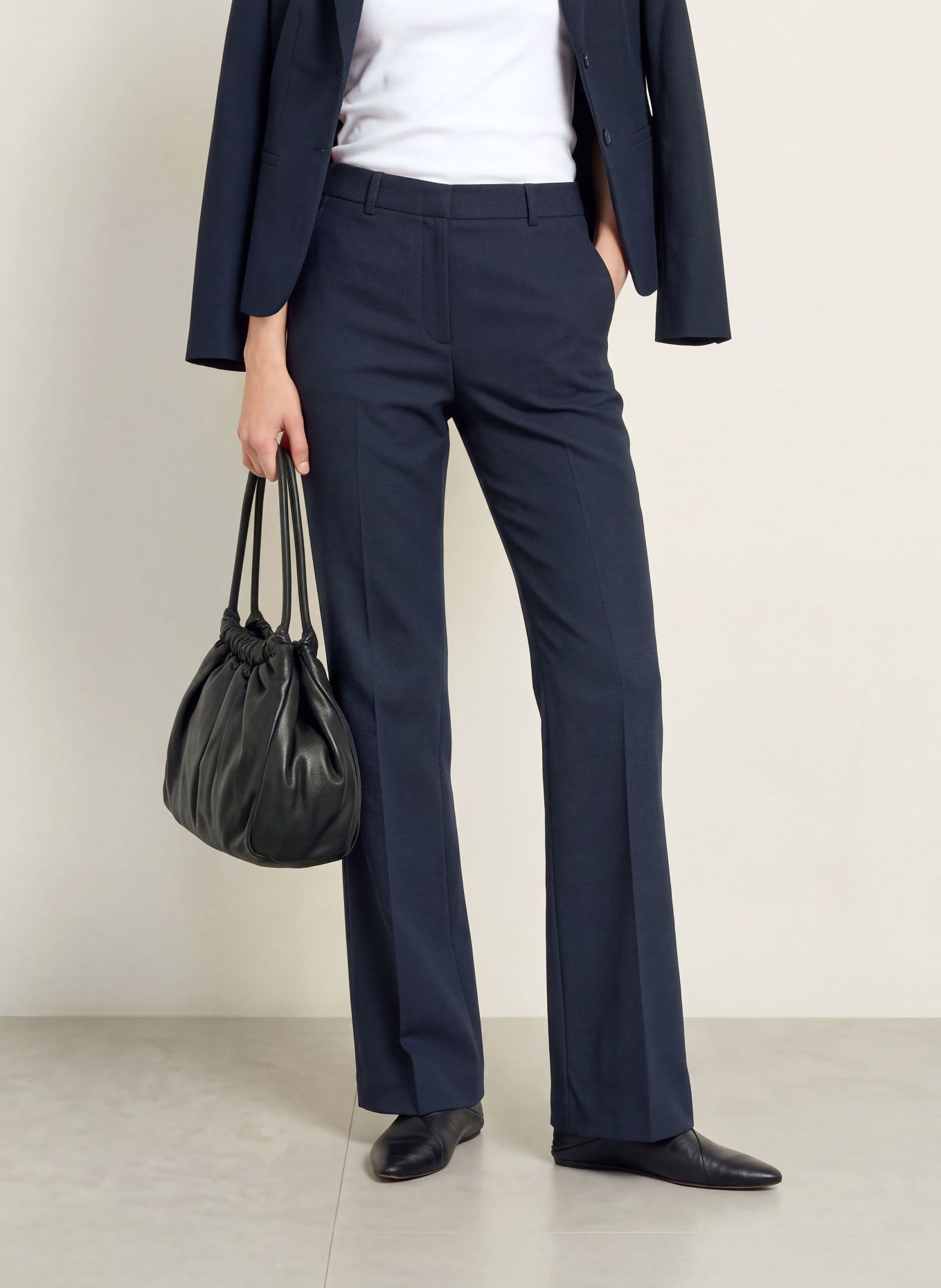 MORE & MORE Marlenehose: DUNKELBLAU