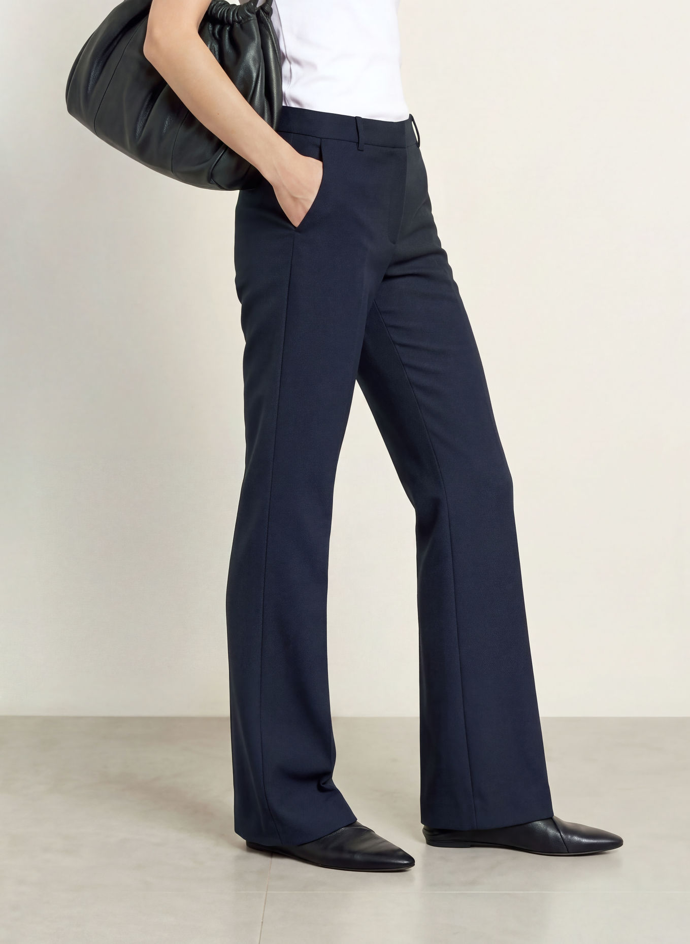 MORE & MORE Marlenehose: DUNKELBLAU