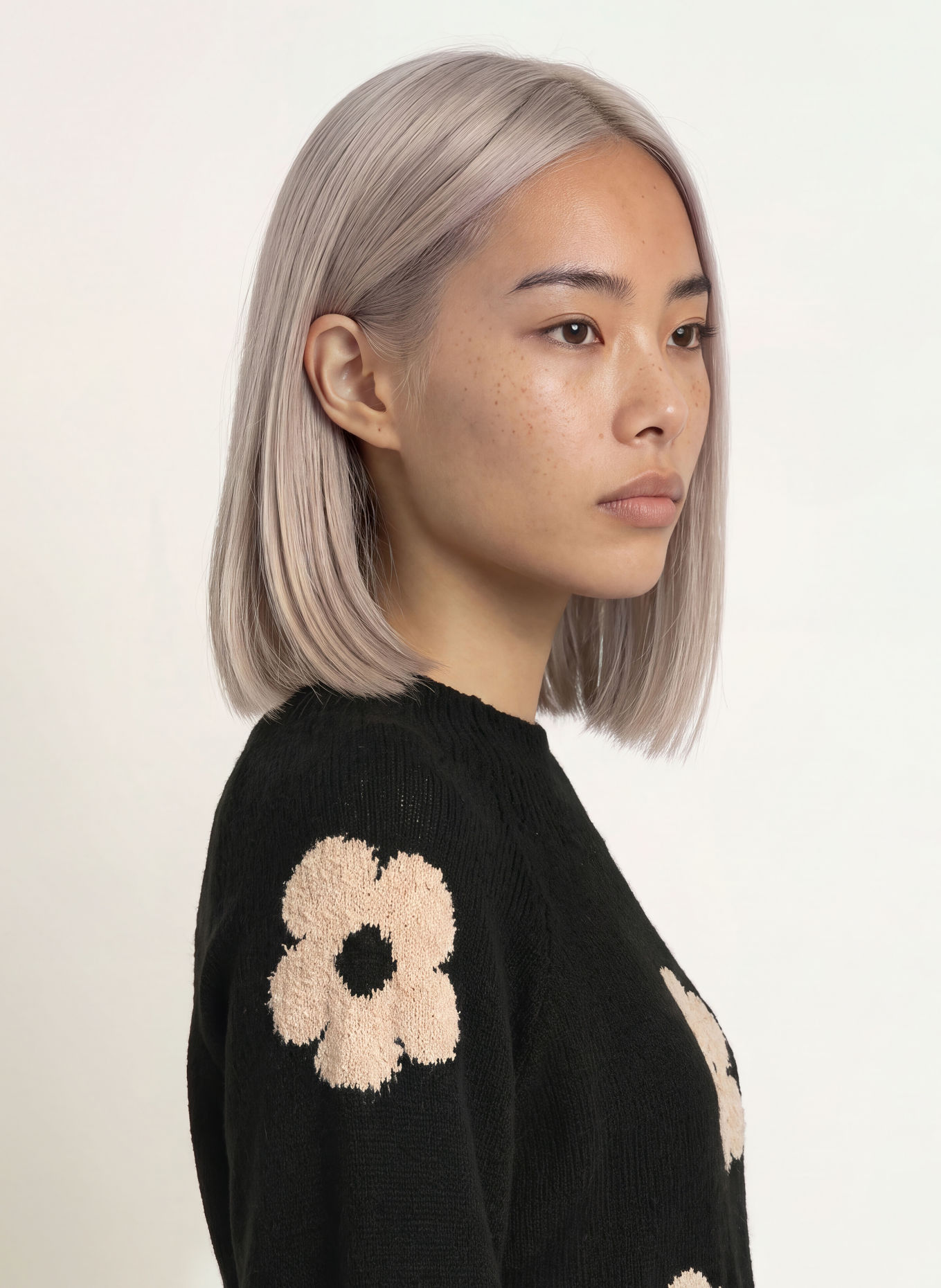 MORE & MORE Pullover: SCHWARZ / CREME