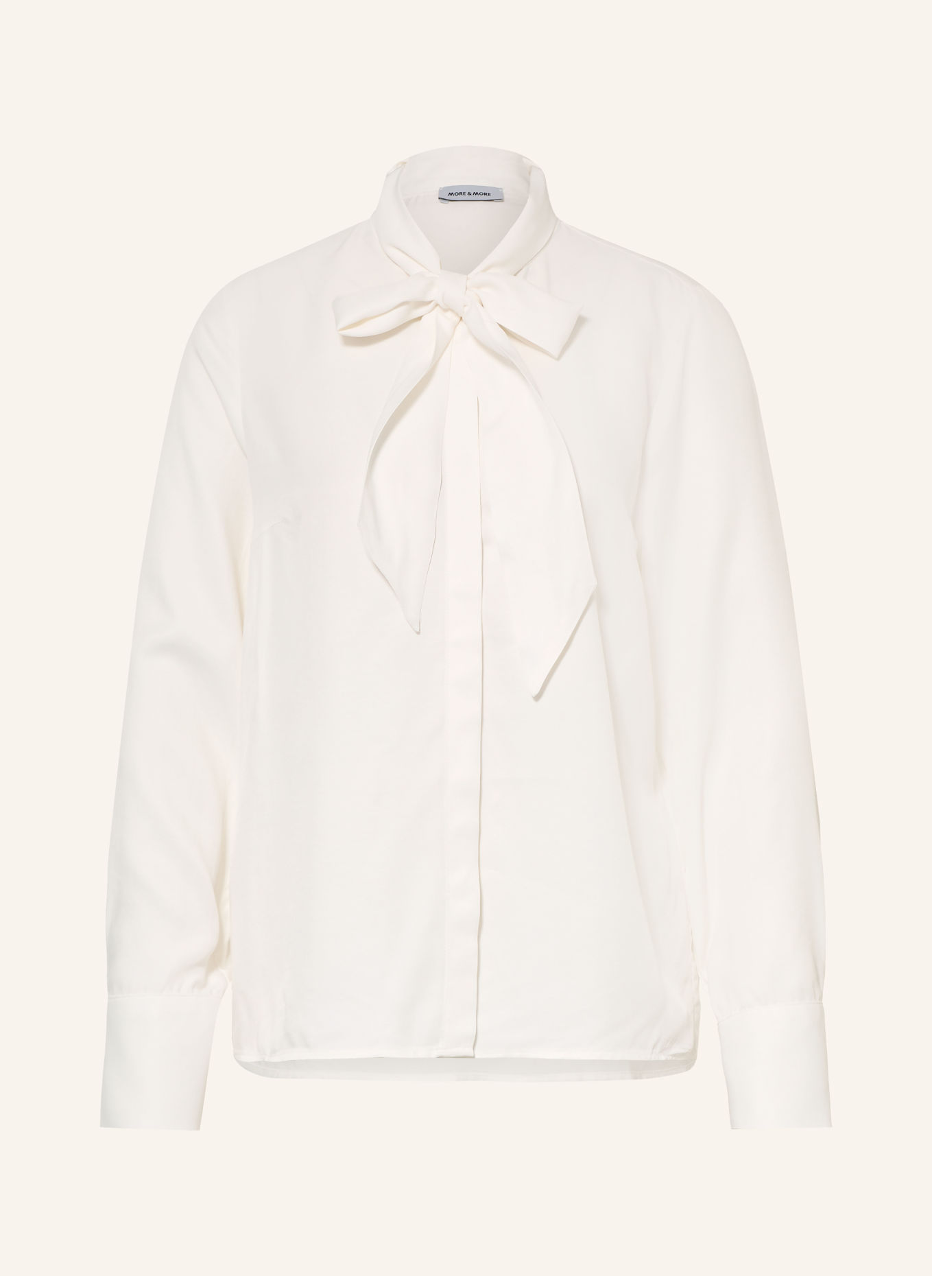 MORE & MORE Tie-neck blouse: CREAM