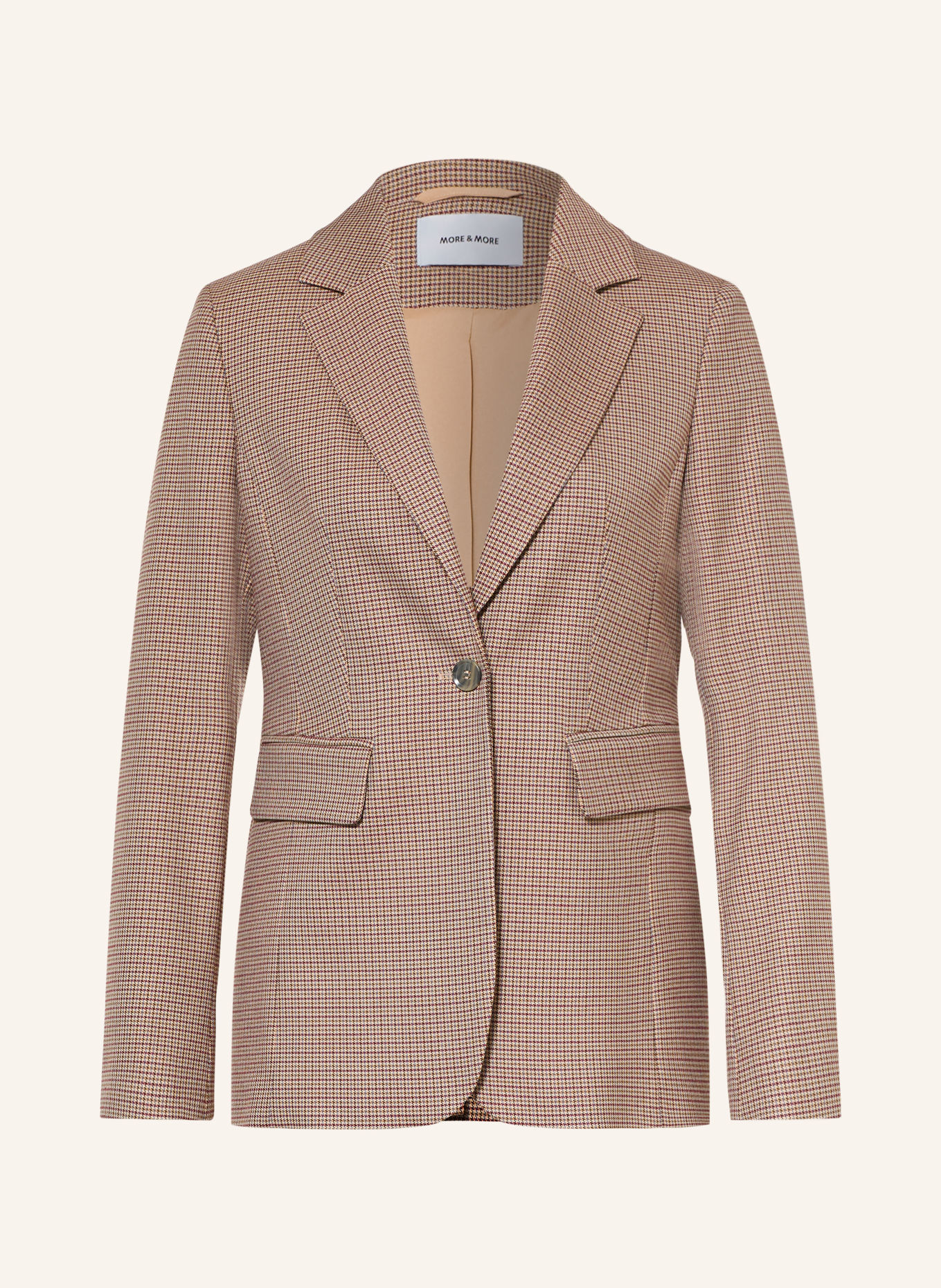 MORE & MORE Blazer: LIGHT BROWN / DARK RED / BLUE