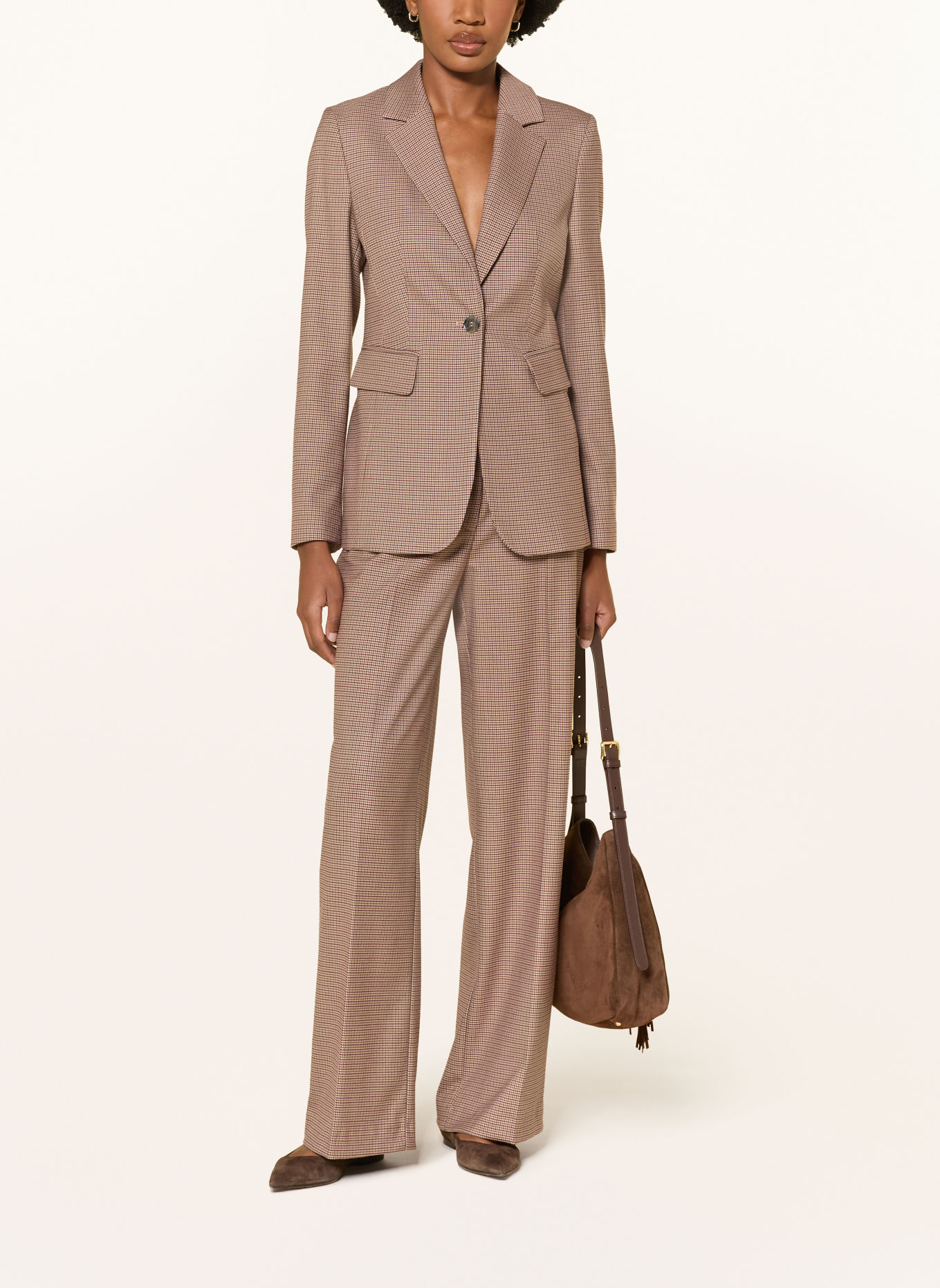 MORE & MORE Blazer: LIGHT BROWN / DARK RED / BLUE