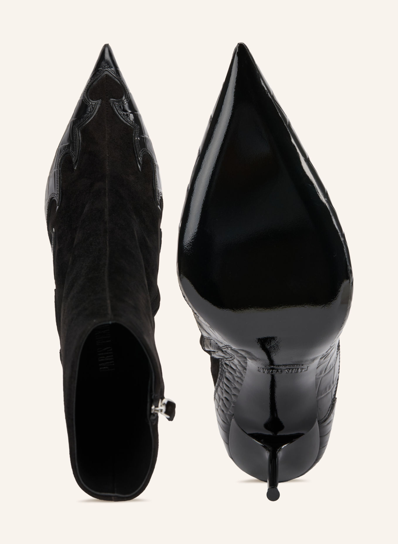 PARIS TEXAS LIDIA QUEEN OF HEARTS Ankle boots: BLACK