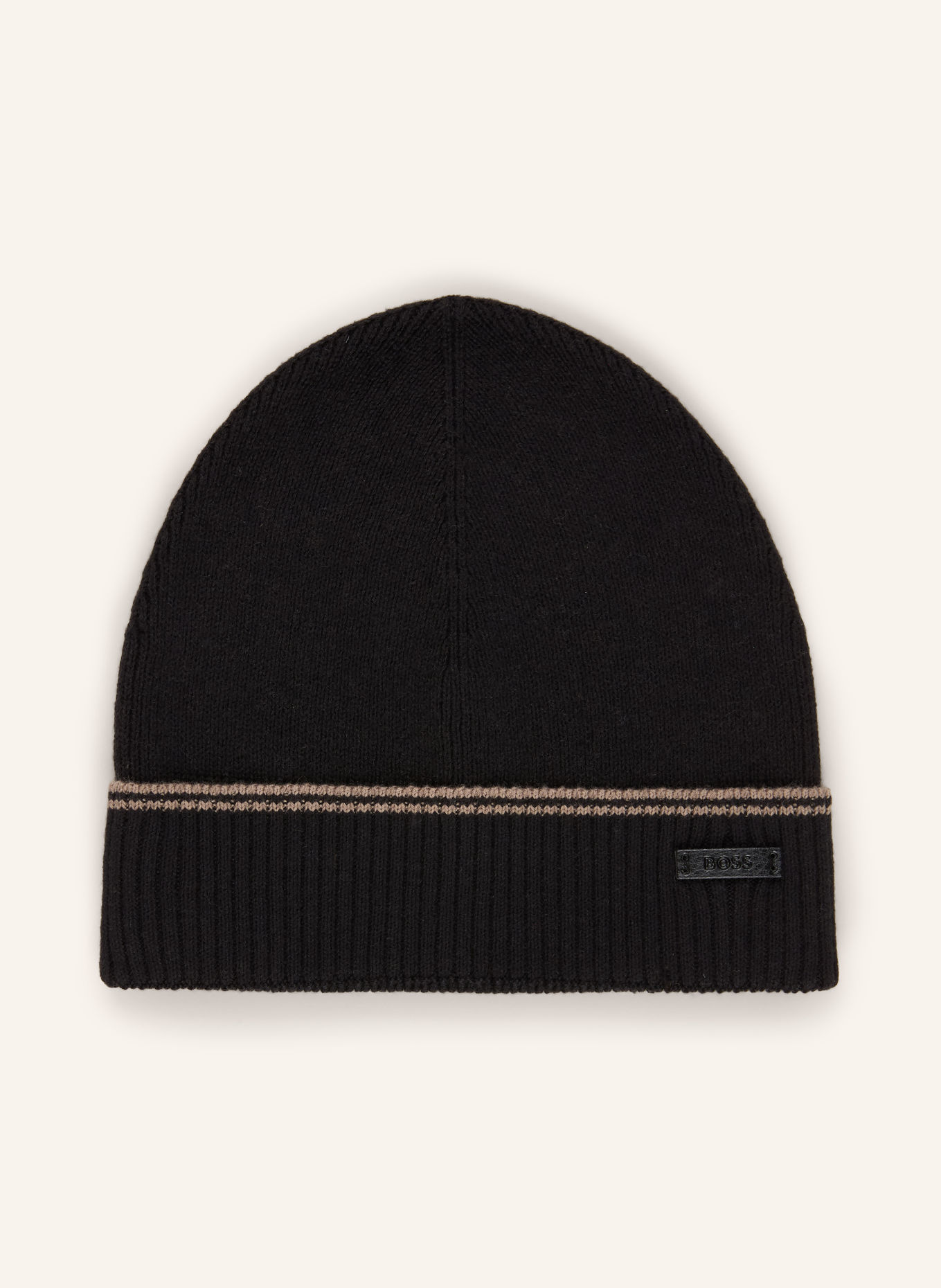 BOSS FORTUNO Set: Hat and Scarf: BLACK / BEIGE / TAUPE