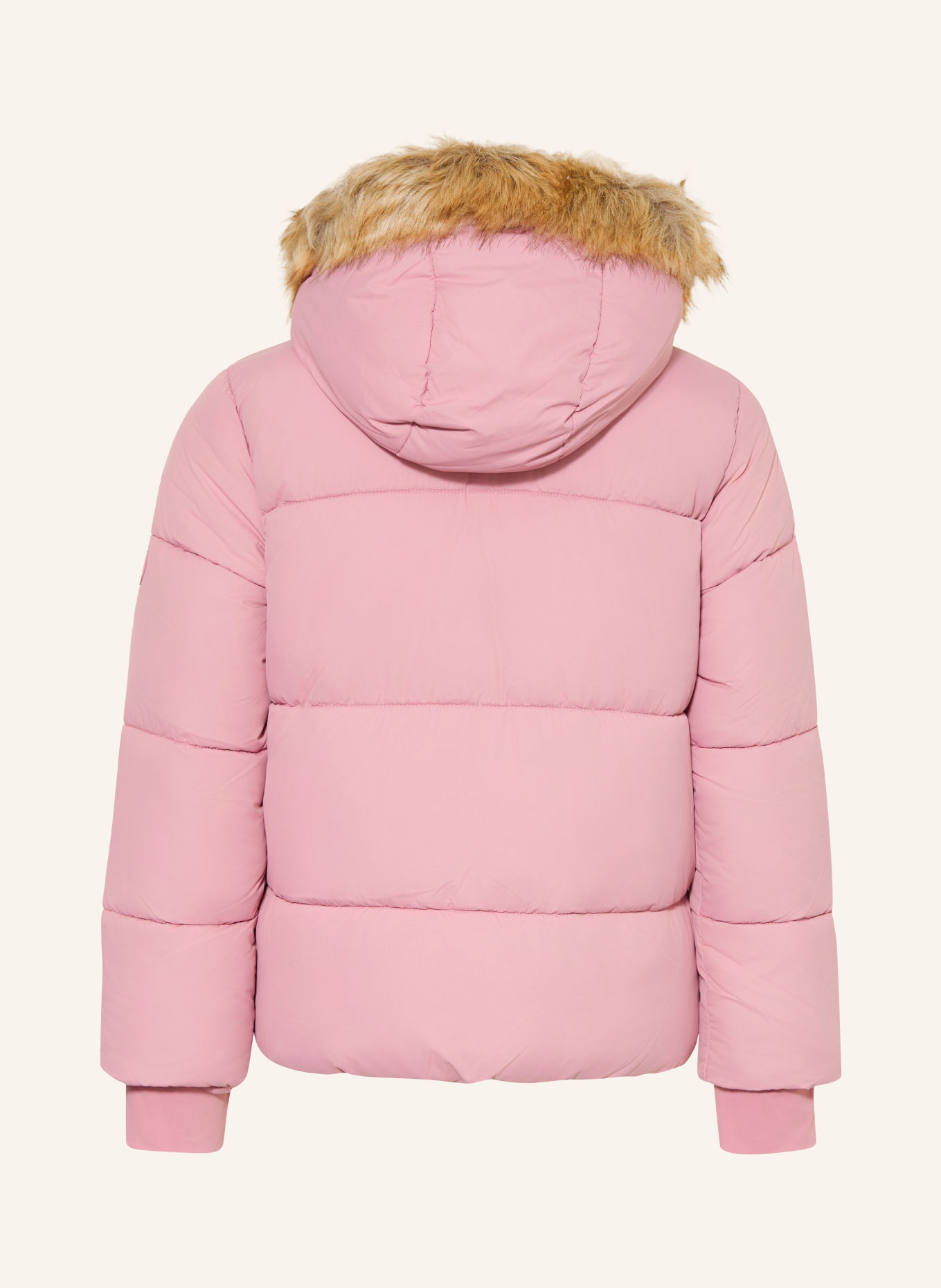 Abercrombie & Fitch Veste matelassée avec fourrure synthétique amovible: LILAS CLAIR / MARRON CLAIR