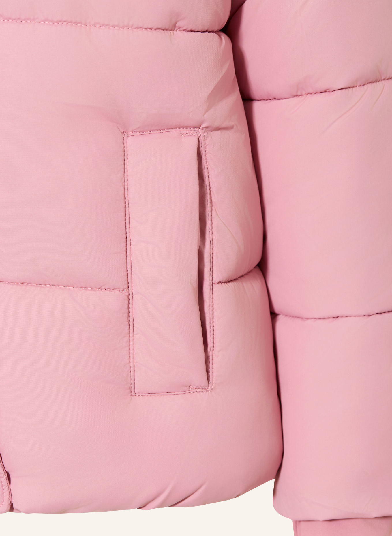 Abercrombie & Fitch Veste matelassée avec fourrure synthétique amovible: LILAS CLAIR / MARRON CLAIR