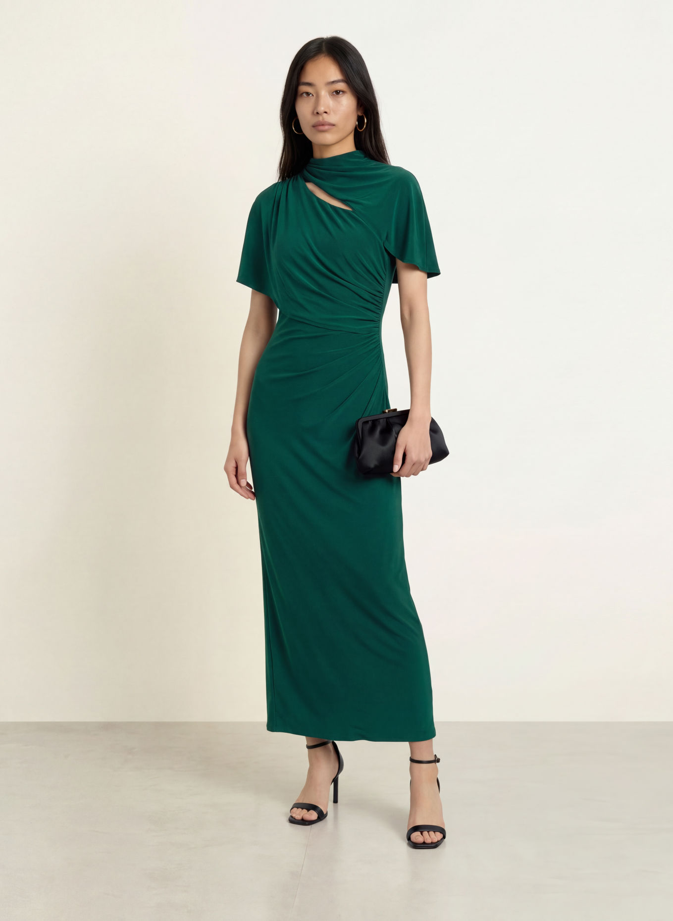 ADRIANNA PAPELL Evening dress with cutouts: GREEN