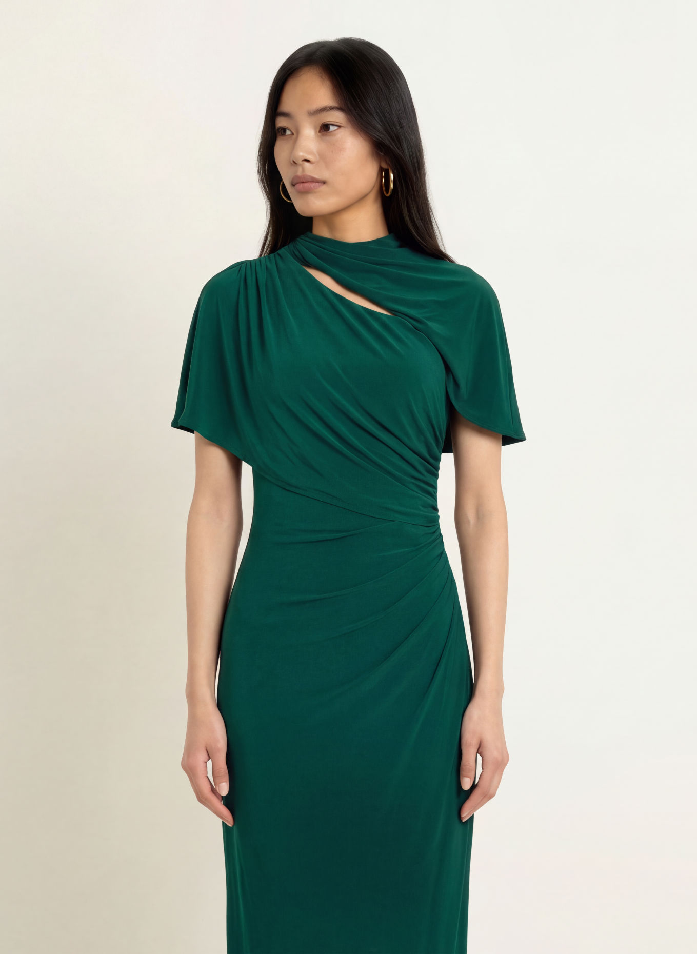 ADRIANNA PAPELL Evening dress with cutouts: GREEN