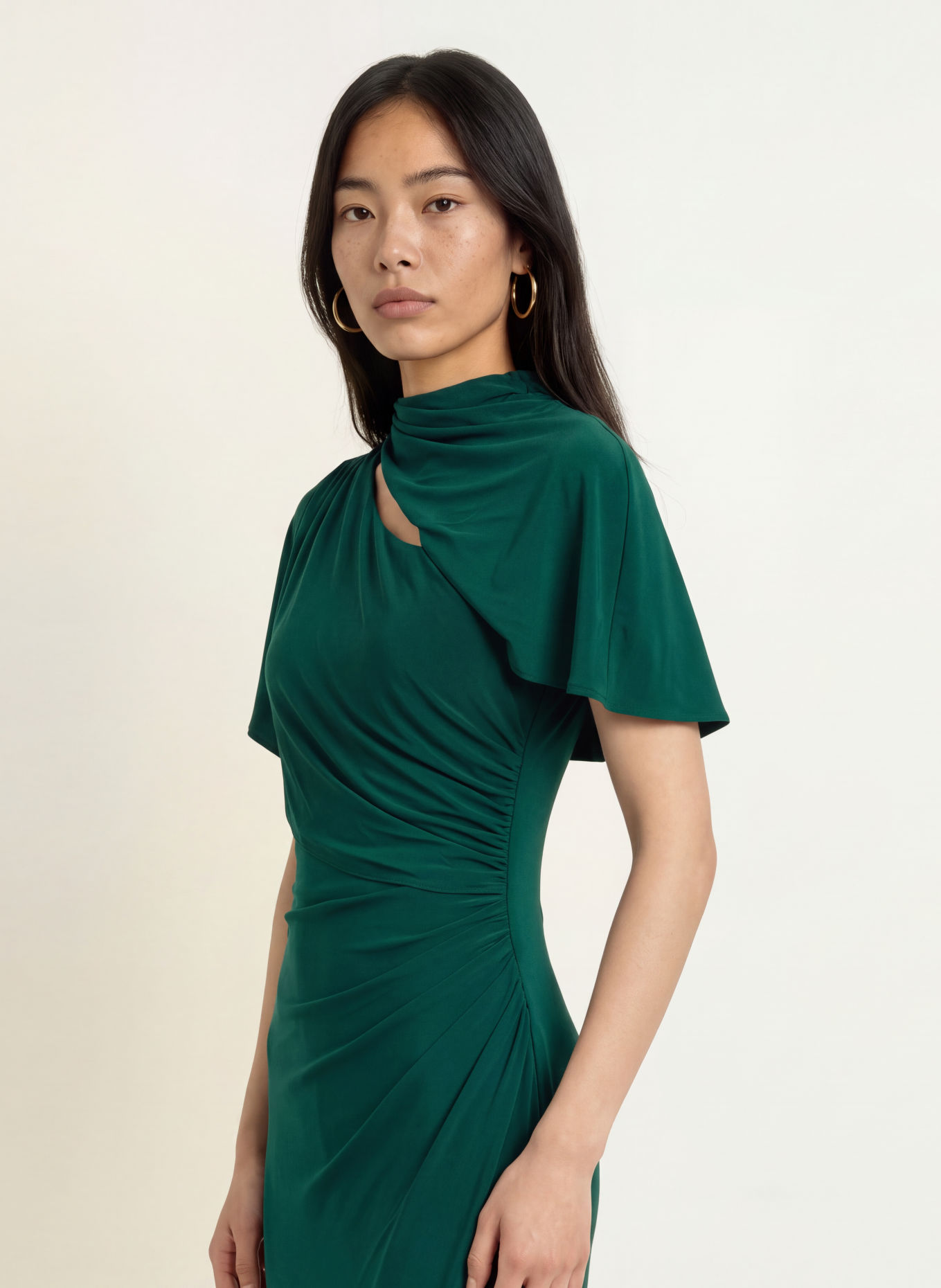 ADRIANNA PAPELL Evening dress with cutouts: GREEN