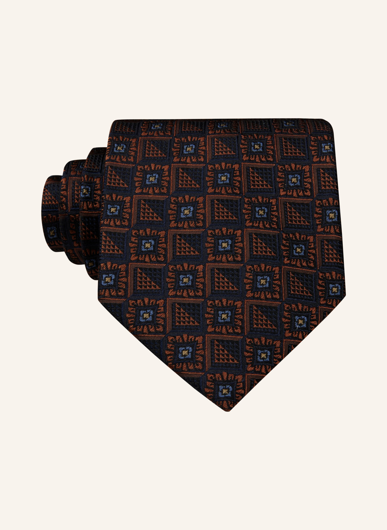 Blick ALBERT Tie: DARK BLUE / BROWN