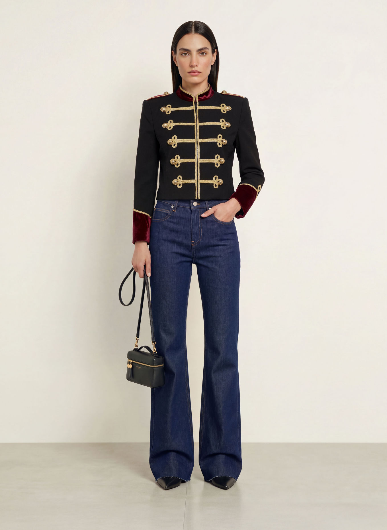 RETROFÊTE DINUBA Blazer: BLACK / GOLD / DARK RED