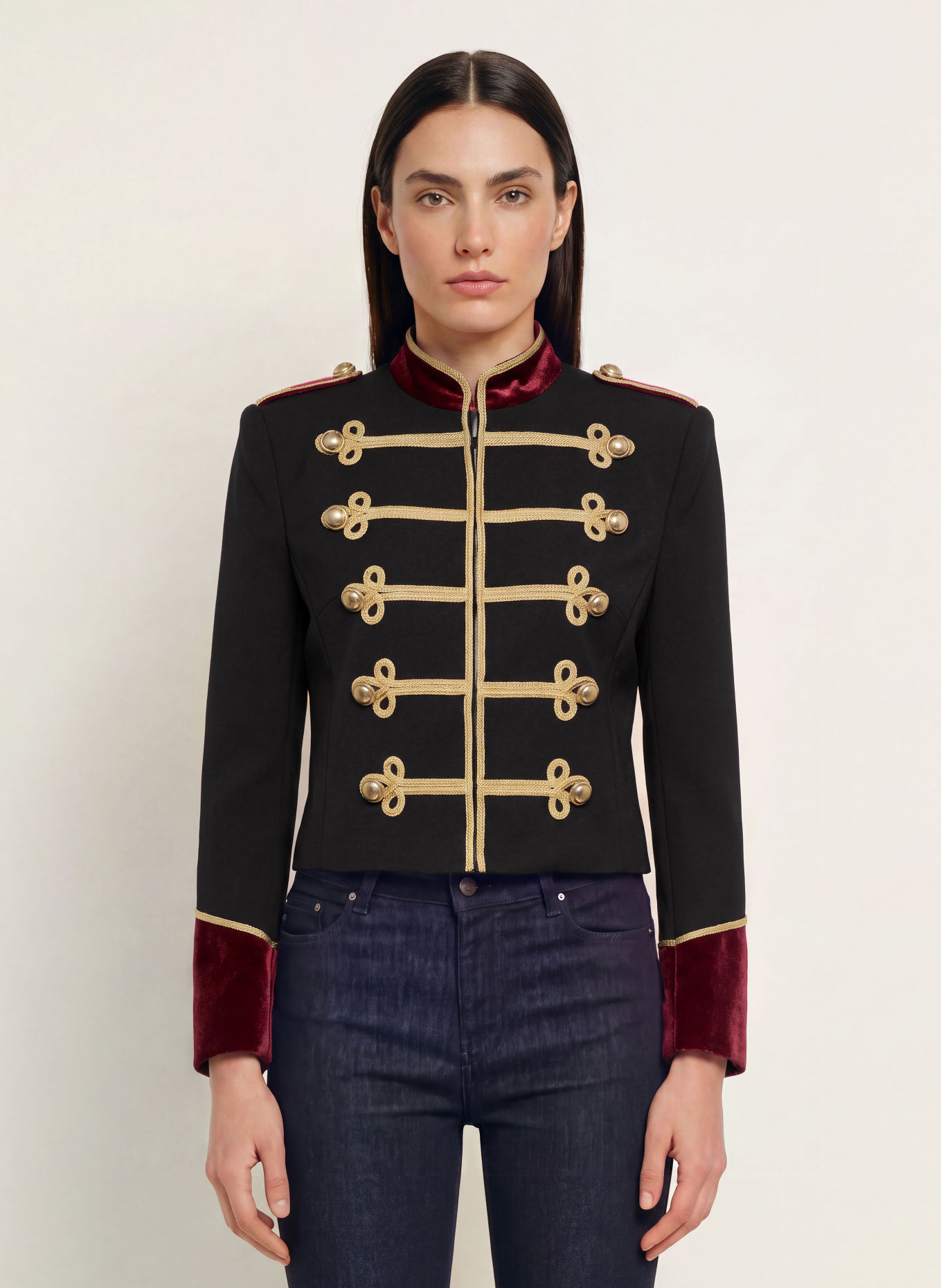 RETROFÊTE DINUBA Blazer: BLACK / GOLD / DARK RED