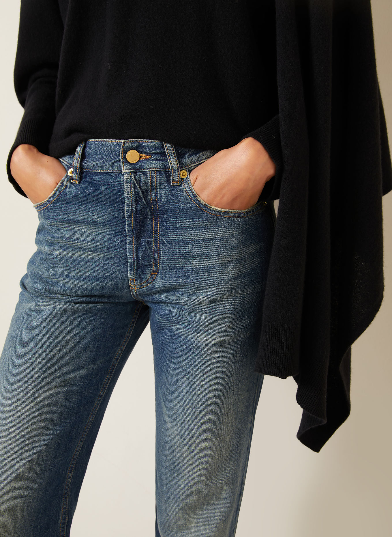 DARKPARK Straight jeans NEW MARION: W089 MEDIUM WASH WRINKLE