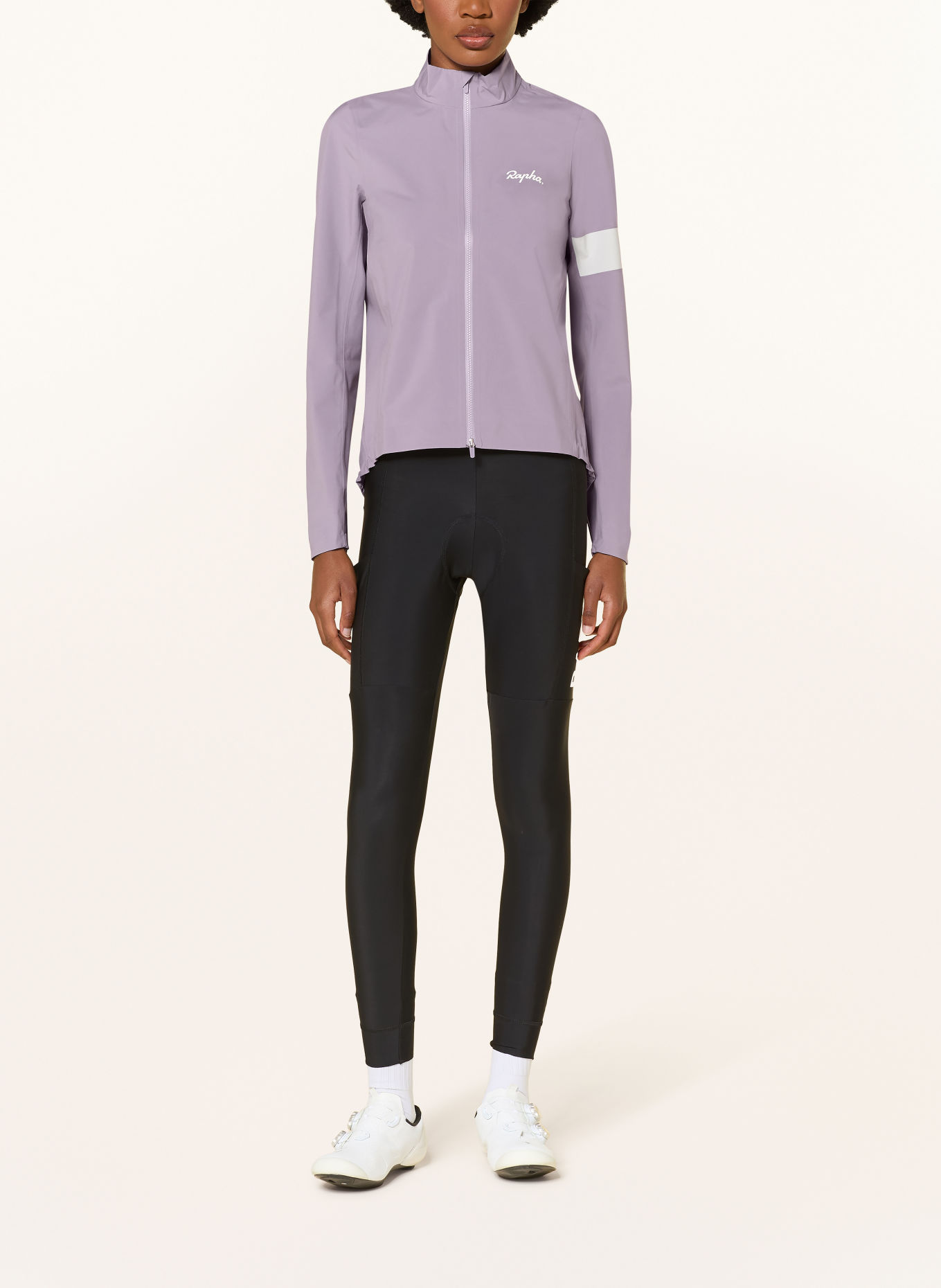 Rapha CORE RAIN III Cycling Jacket: PURPLE / ECRU