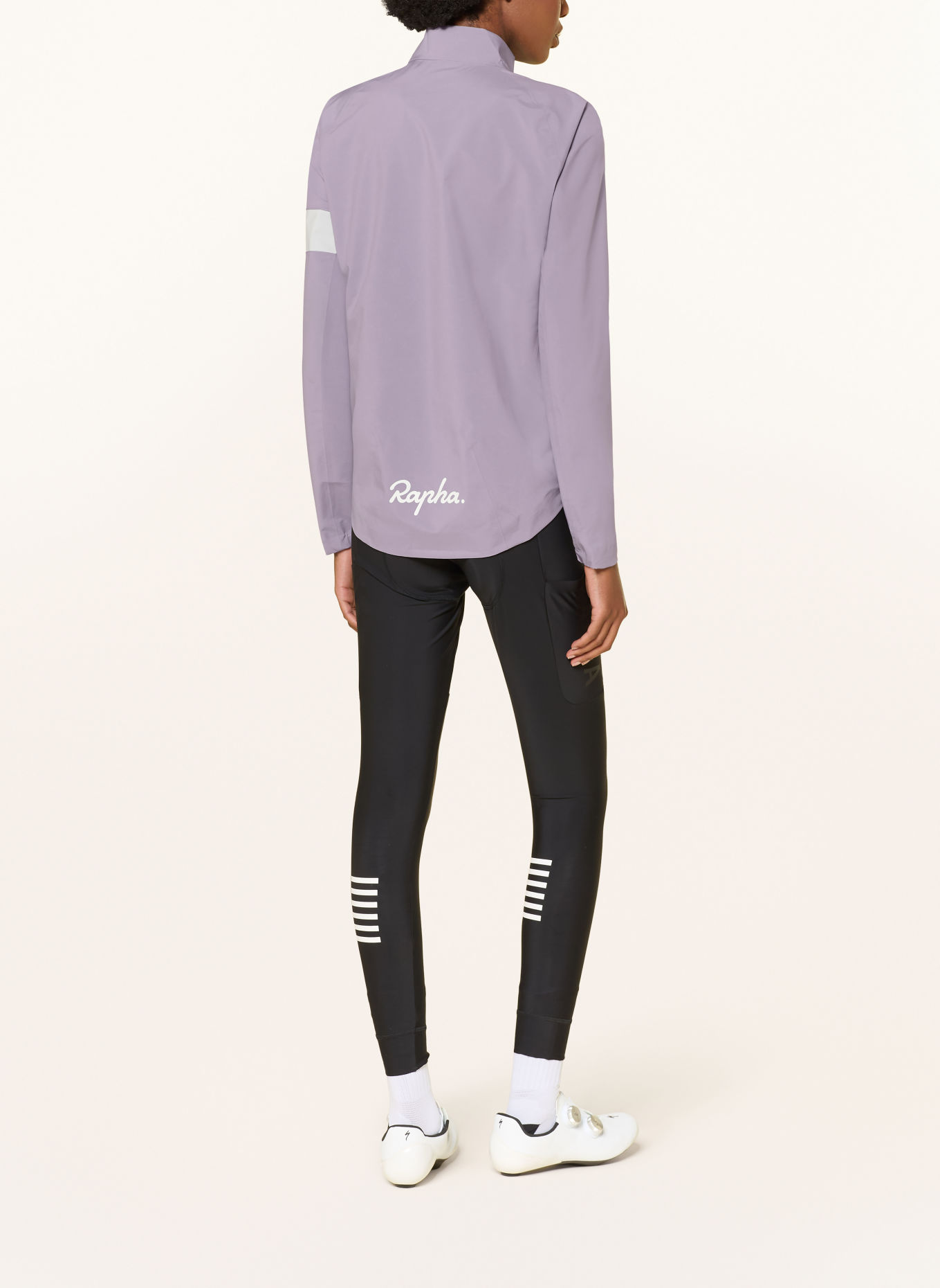 Rapha CORE RAIN III Cycling Jacket: PURPLE / ECRU