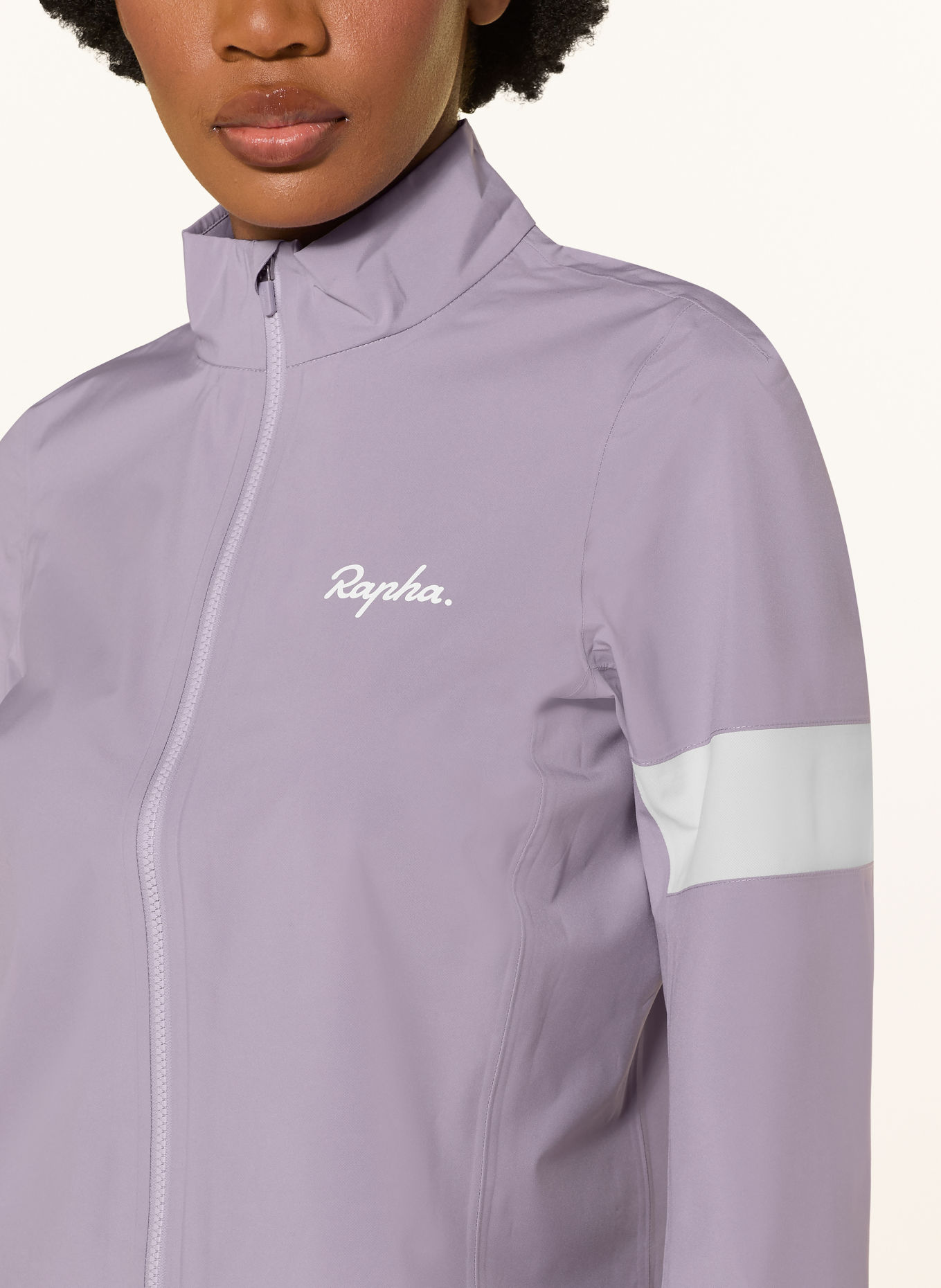 Rapha CORE RAIN III Cycling Jacket: PURPLE / ECRU