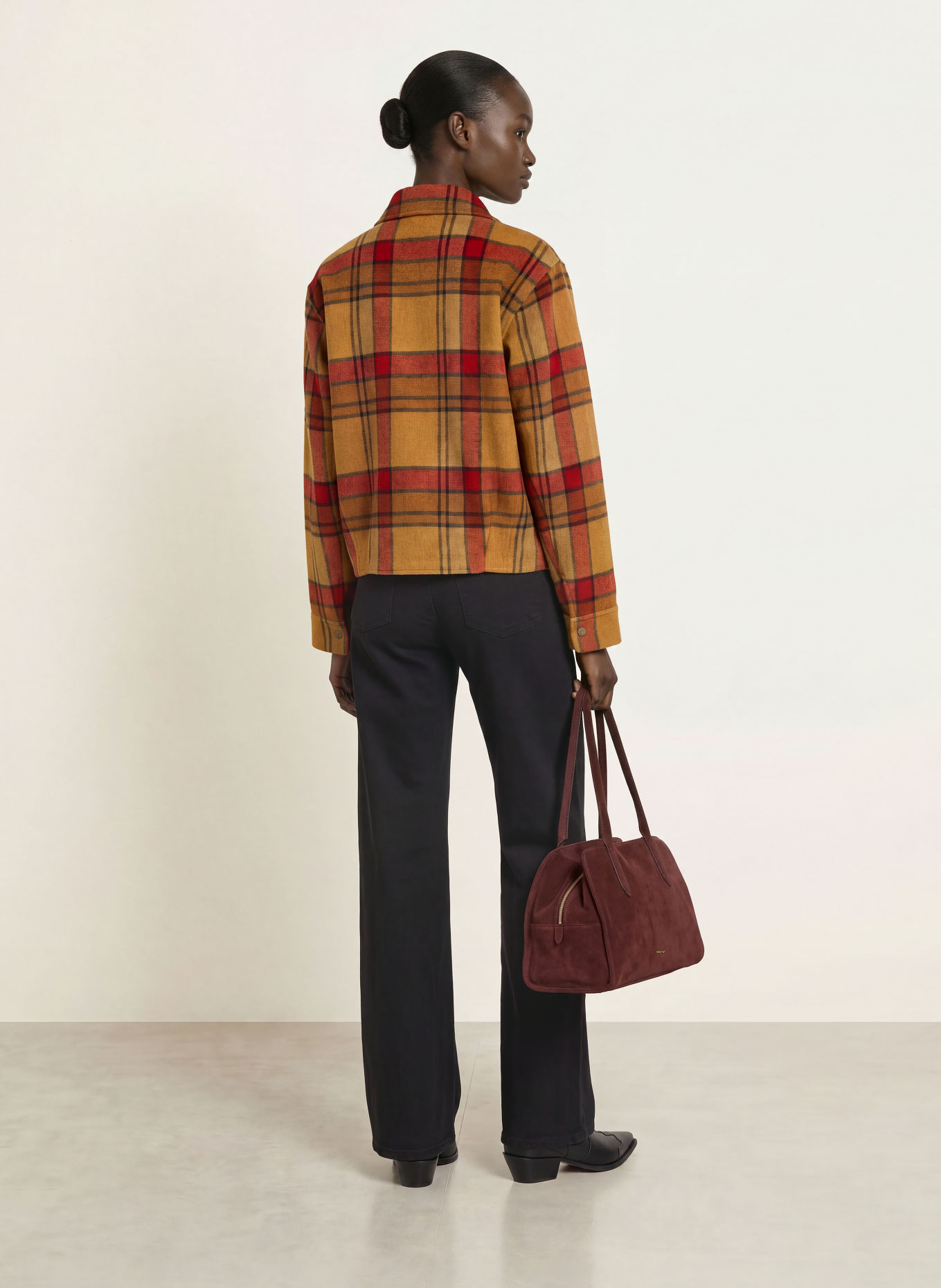 WOOLRICH Overshirt: CAMEL / RED / BLACK