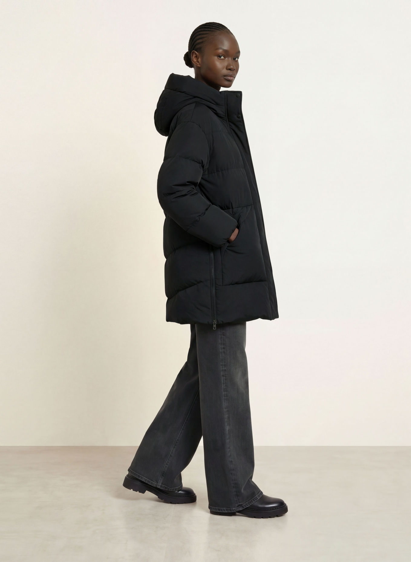 WOOLRICH Donsmantel MADISON: ZWART