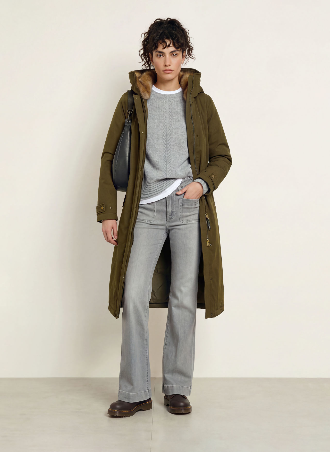WOOLRICH Down coat: KHAKI