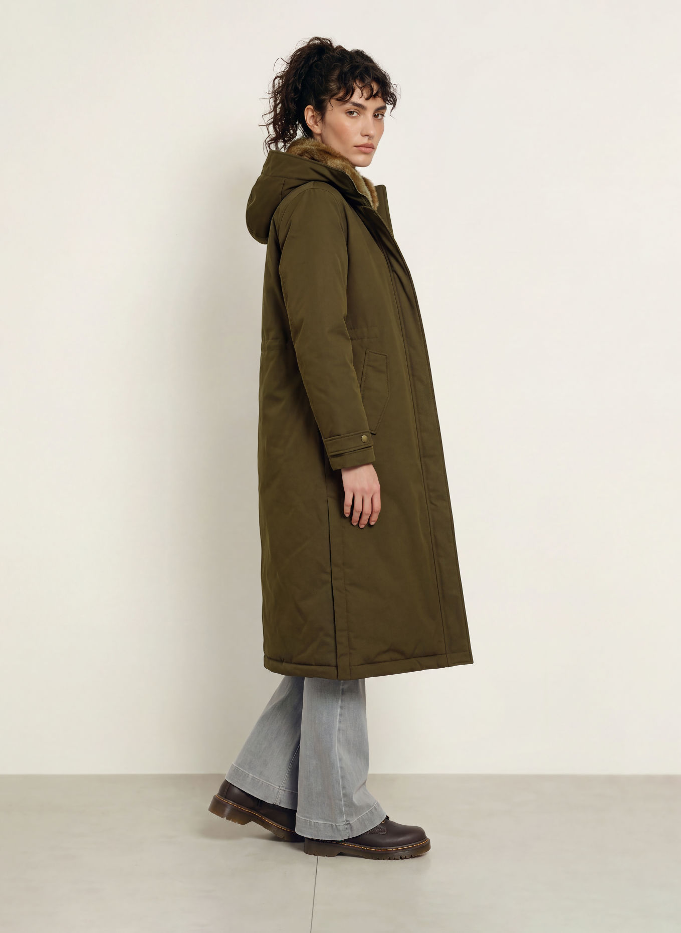 WOOLRICH Down coat: KHAKI