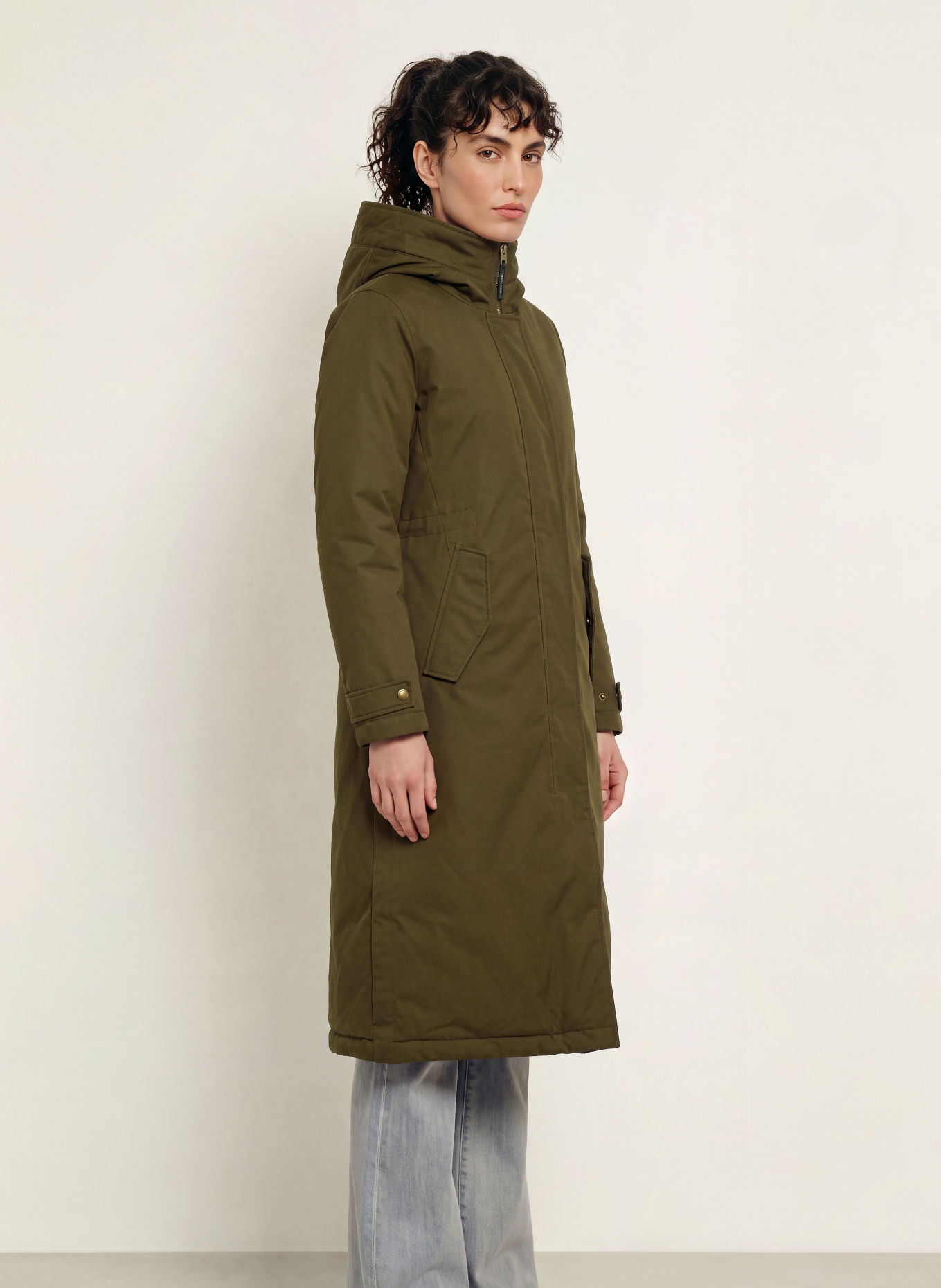 WOOLRICH Down coat: KHAKI