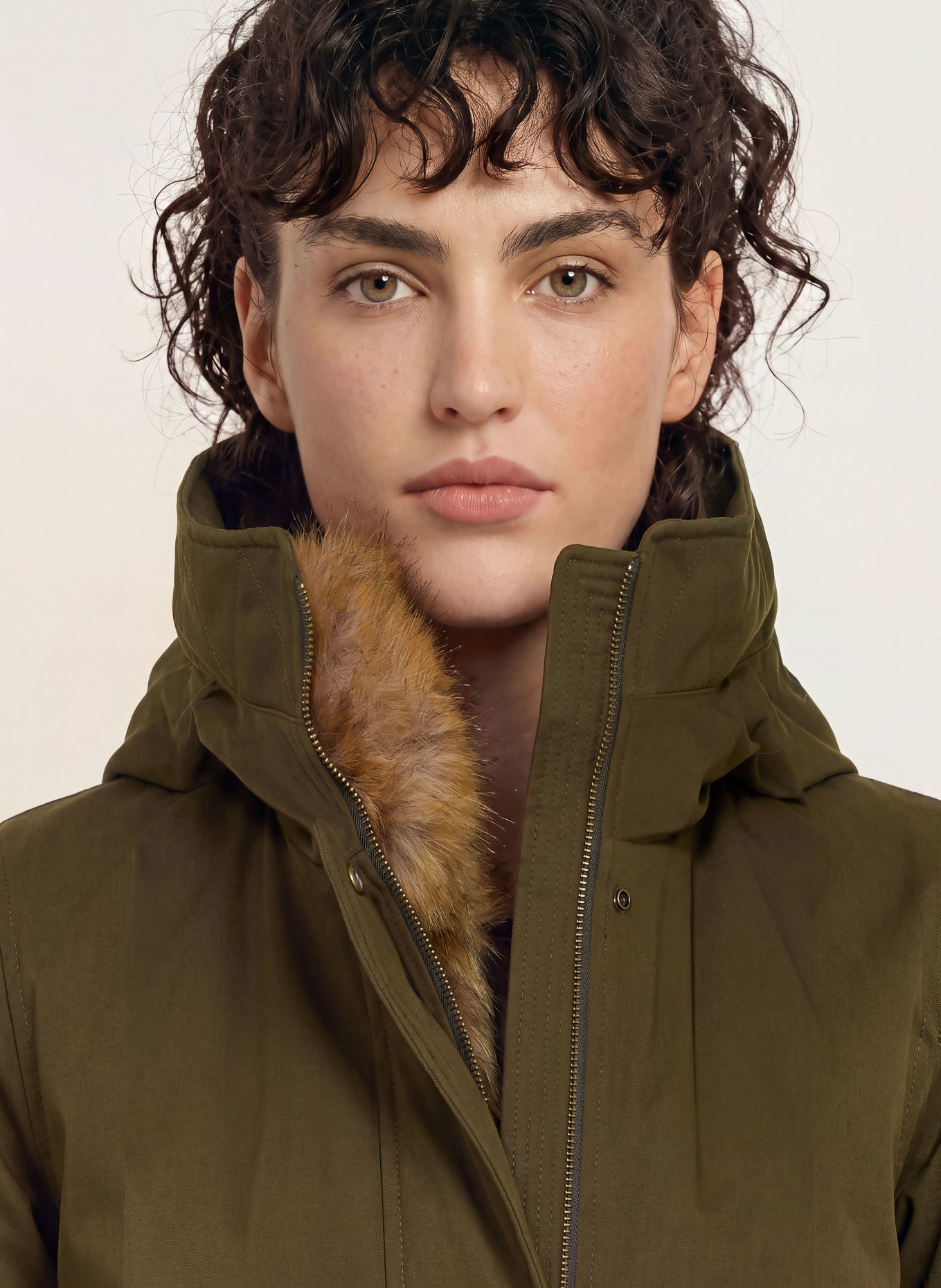 WOOLRICH Down coat: KHAKI