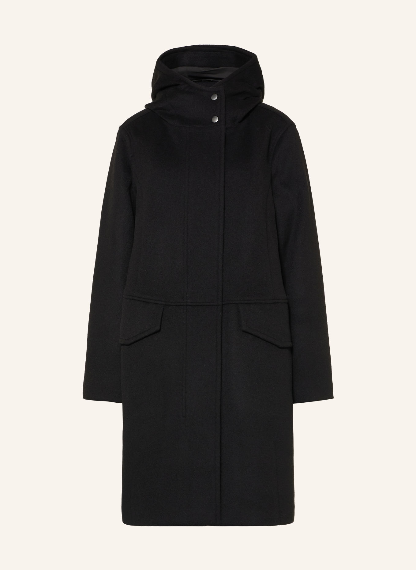 WOOLRICH Parka MELTON: CZARNY