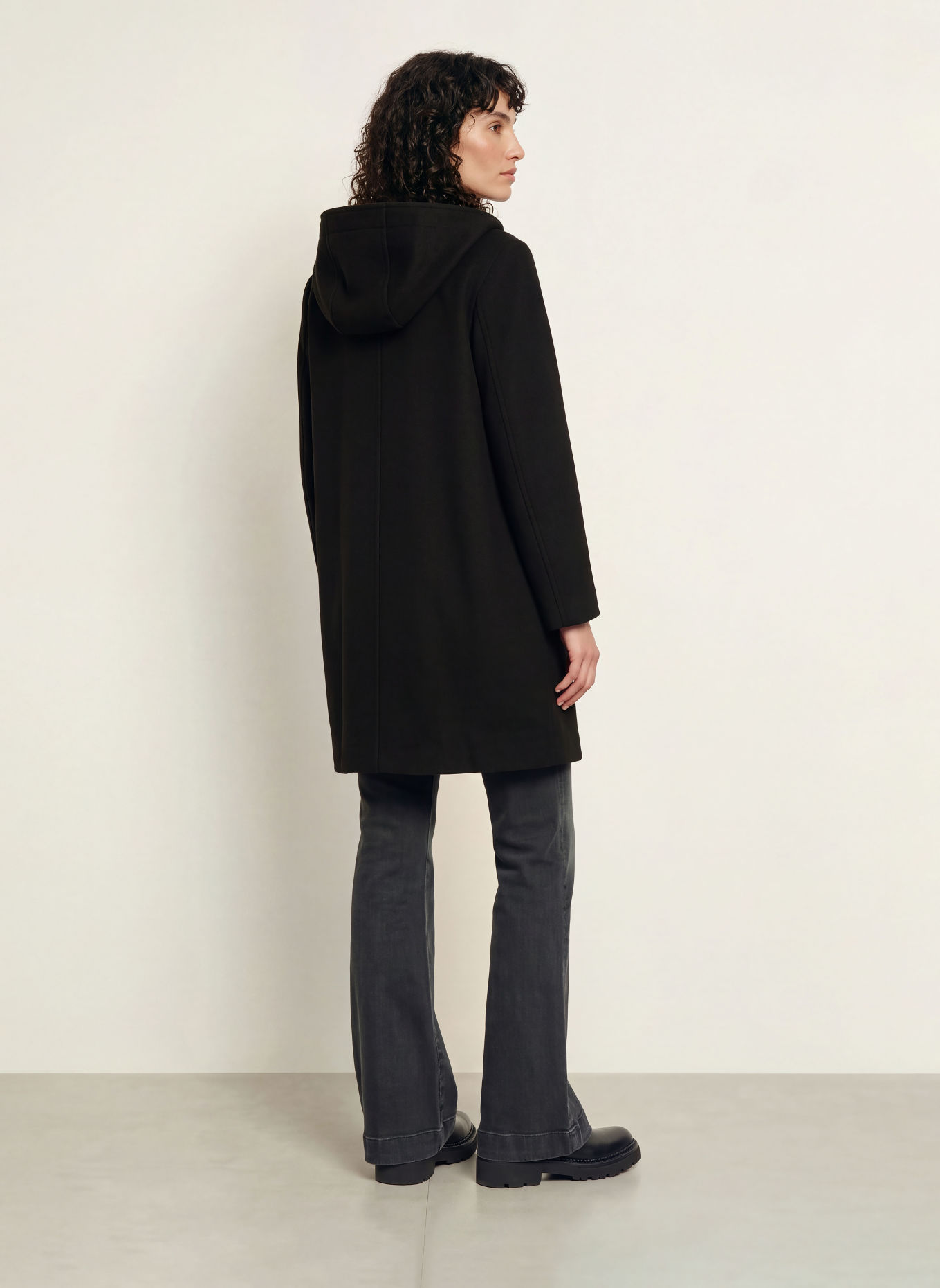 WOOLRICH Parka MELTON: CZARNY
