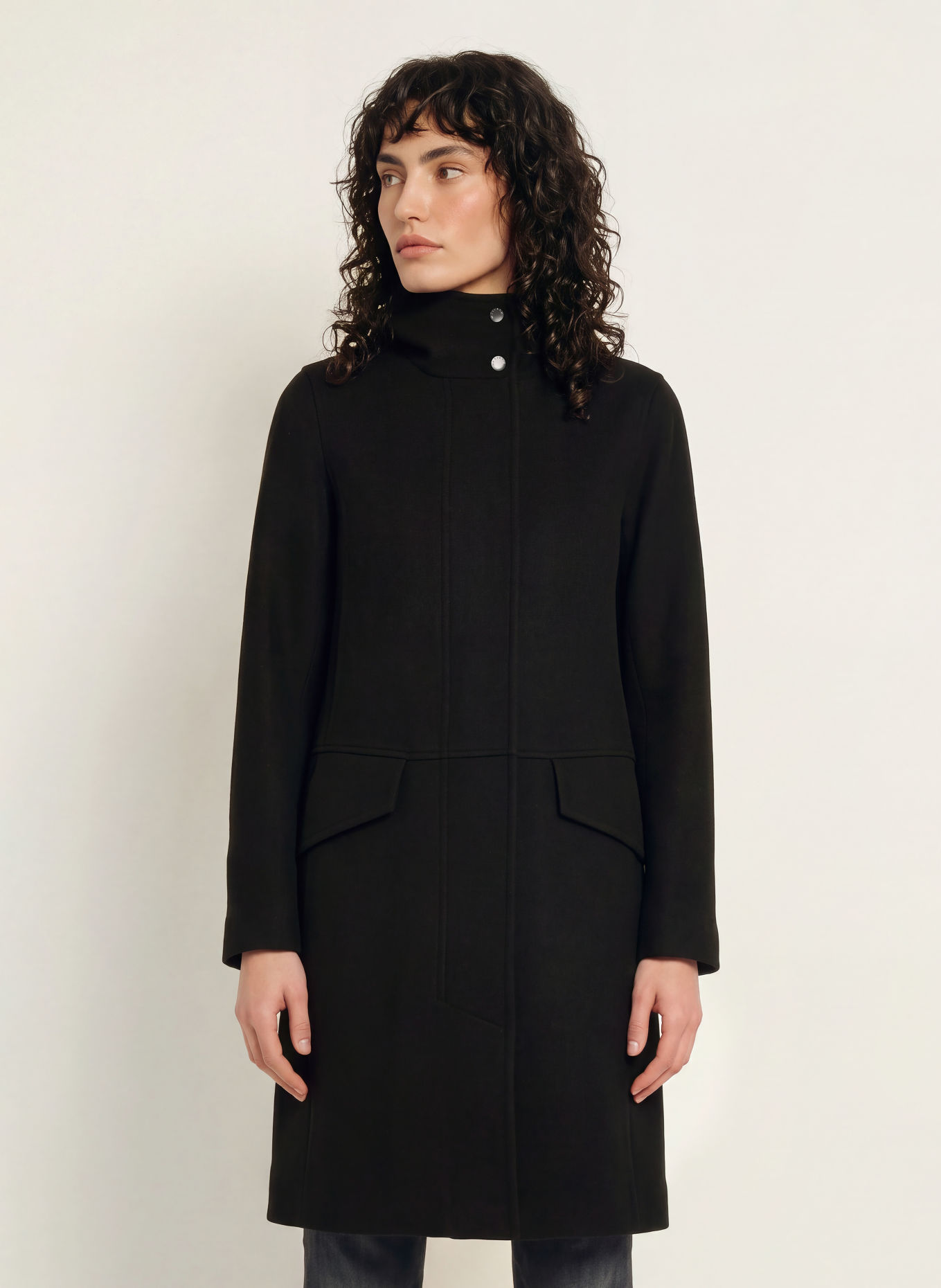 WOOLRICH Parka MELTON: CZARNY