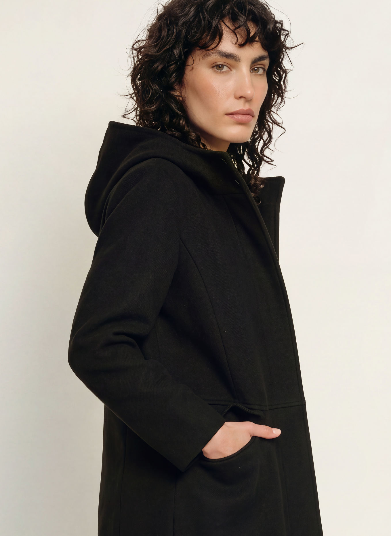 WOOLRICH Parka MELTON: CZARNY