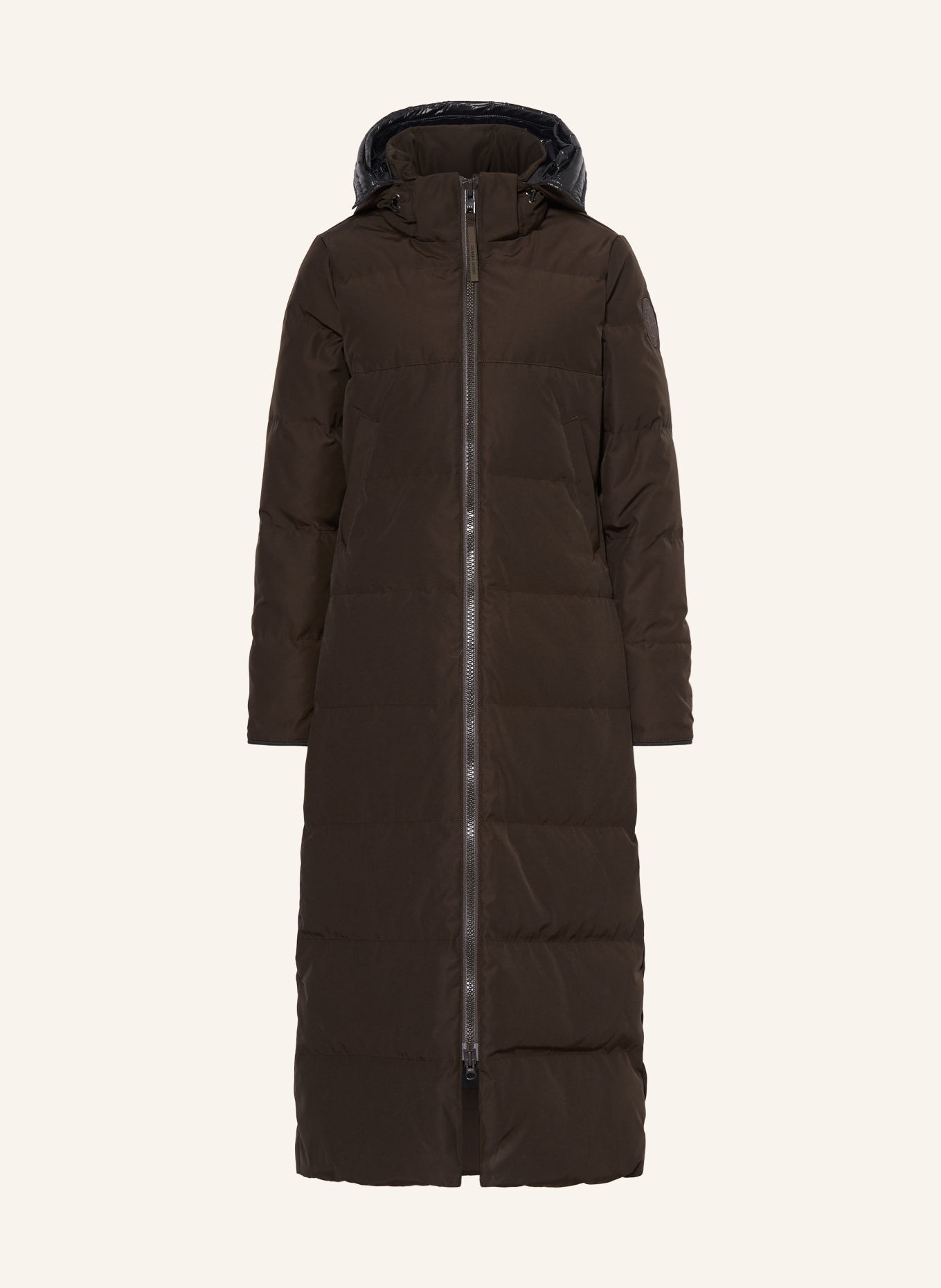 CANADA GOOSE MYSTIQUE Down coat with Detachable Hood: DARK BROWN
