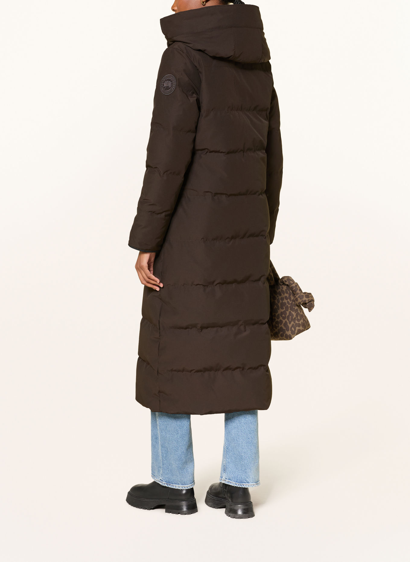 CANADA GOOSE MYSTIQUE Down coat with Detachable Hood: DARK BROWN