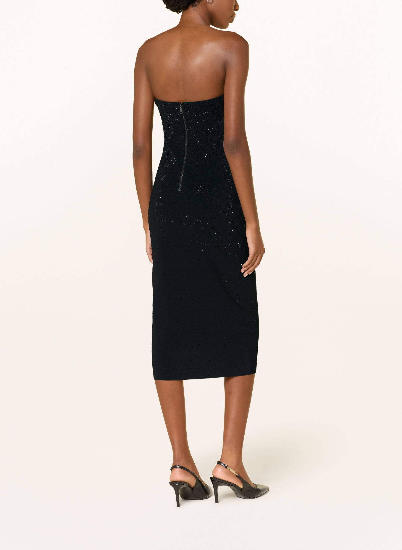TED BAKER Robe de cocktail NOREIA ornée de pierres décoratives: NOIR