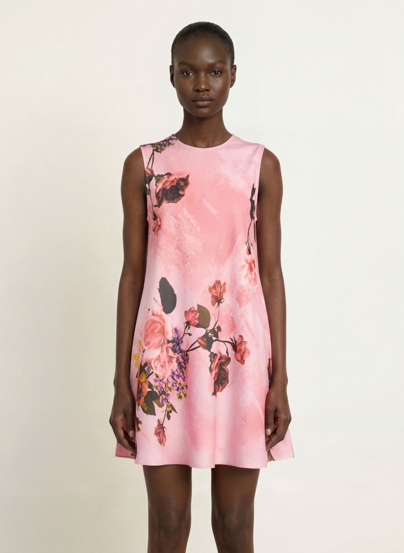 TED BAKER Satijnen jurk ADEMA: ROZE / ROSE CLAIR / VIEUX ROSE
