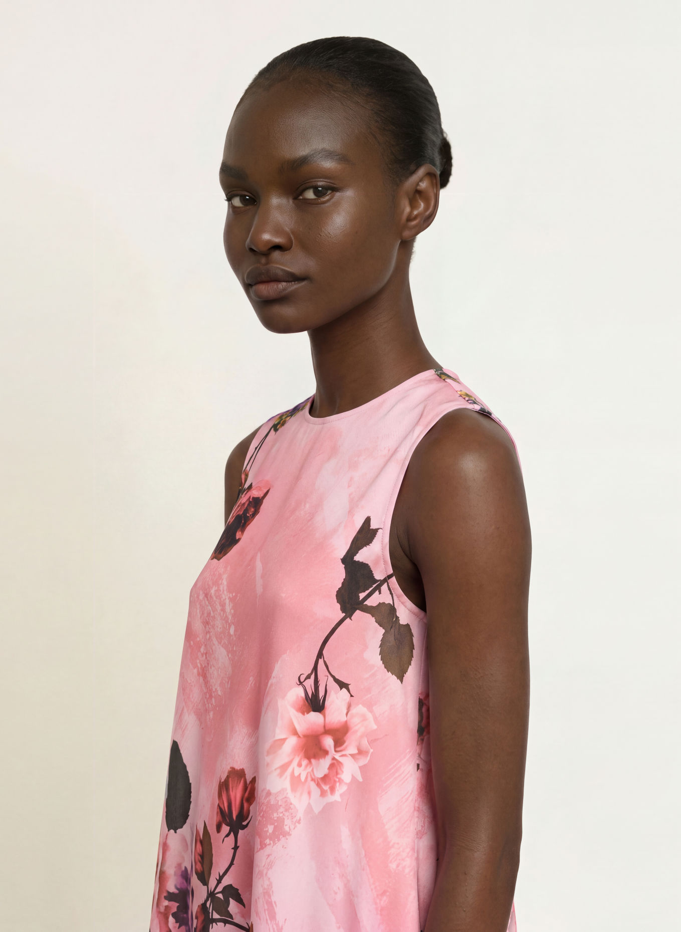 TED BAKER Satijnen jurk ADEMA: ROZE / ROSE CLAIR / VIEUX ROSE
