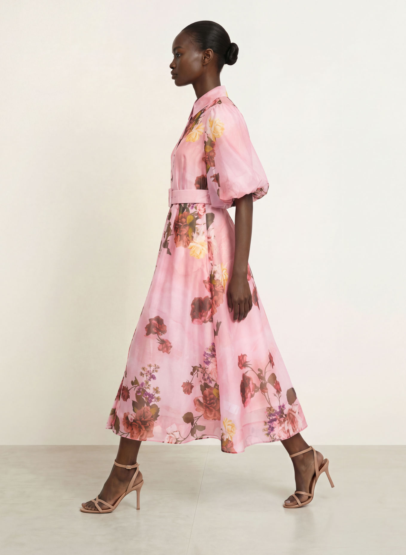 TED BAKER Hemdblusenkleid INDYAH: HELLROSA / ROT / GRÜN