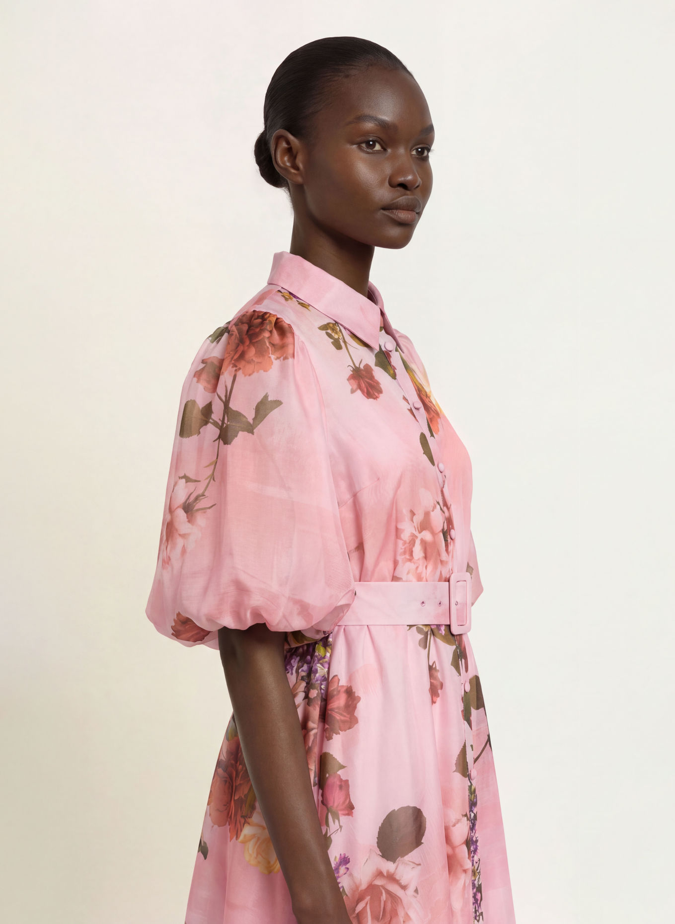 TED BAKER Hemdblusenkleid INDYAH: HELLROSA / ROT / GRÜN